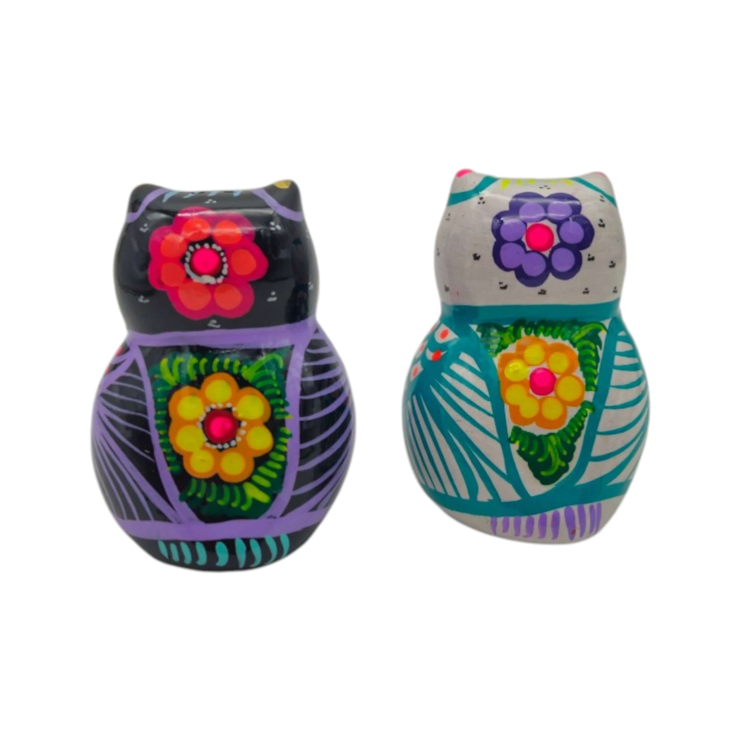 Set of 2 Owl Salt & Pepper Shakers | Guerrero Pottery