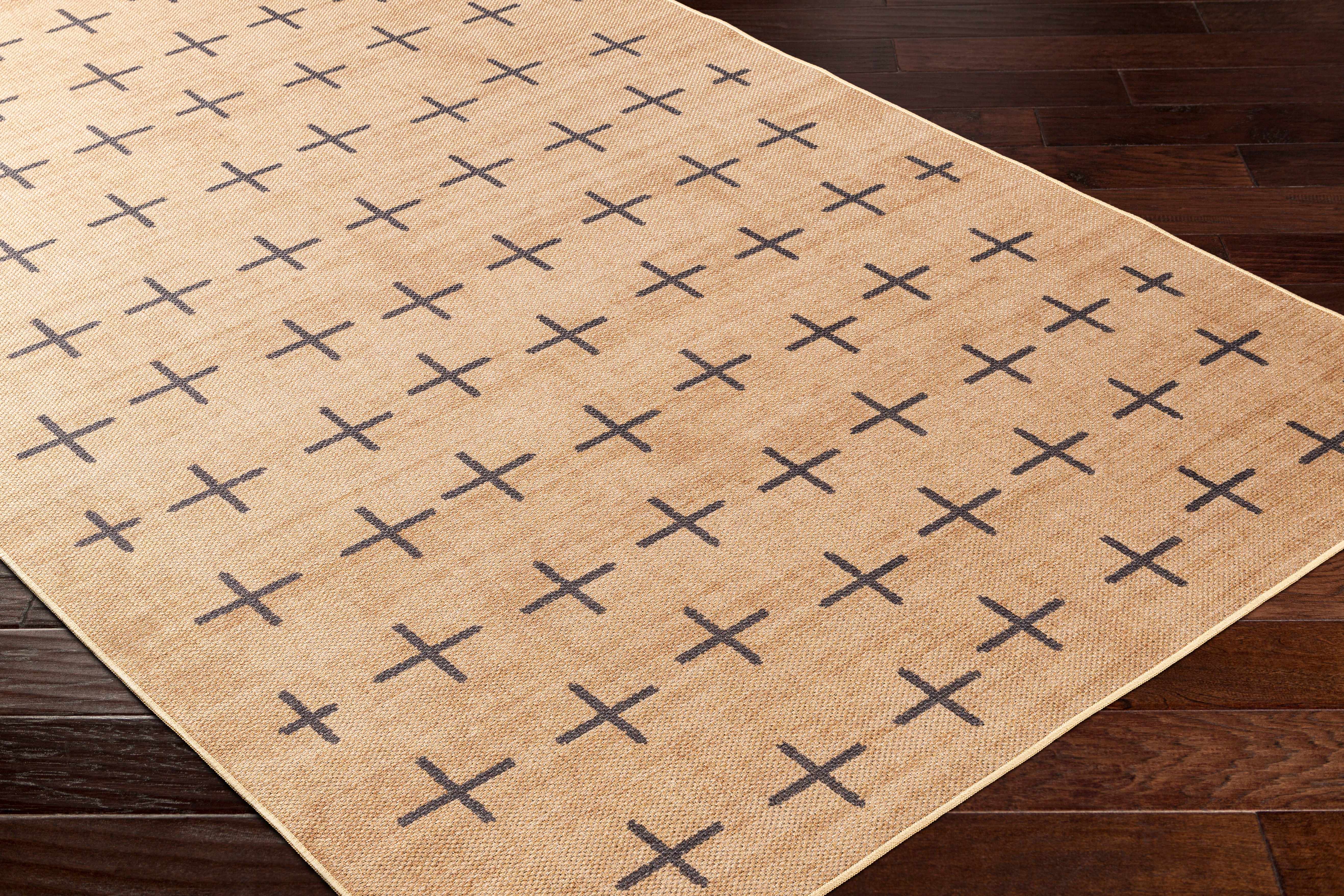 Haimi Black Washable Jutely Rug