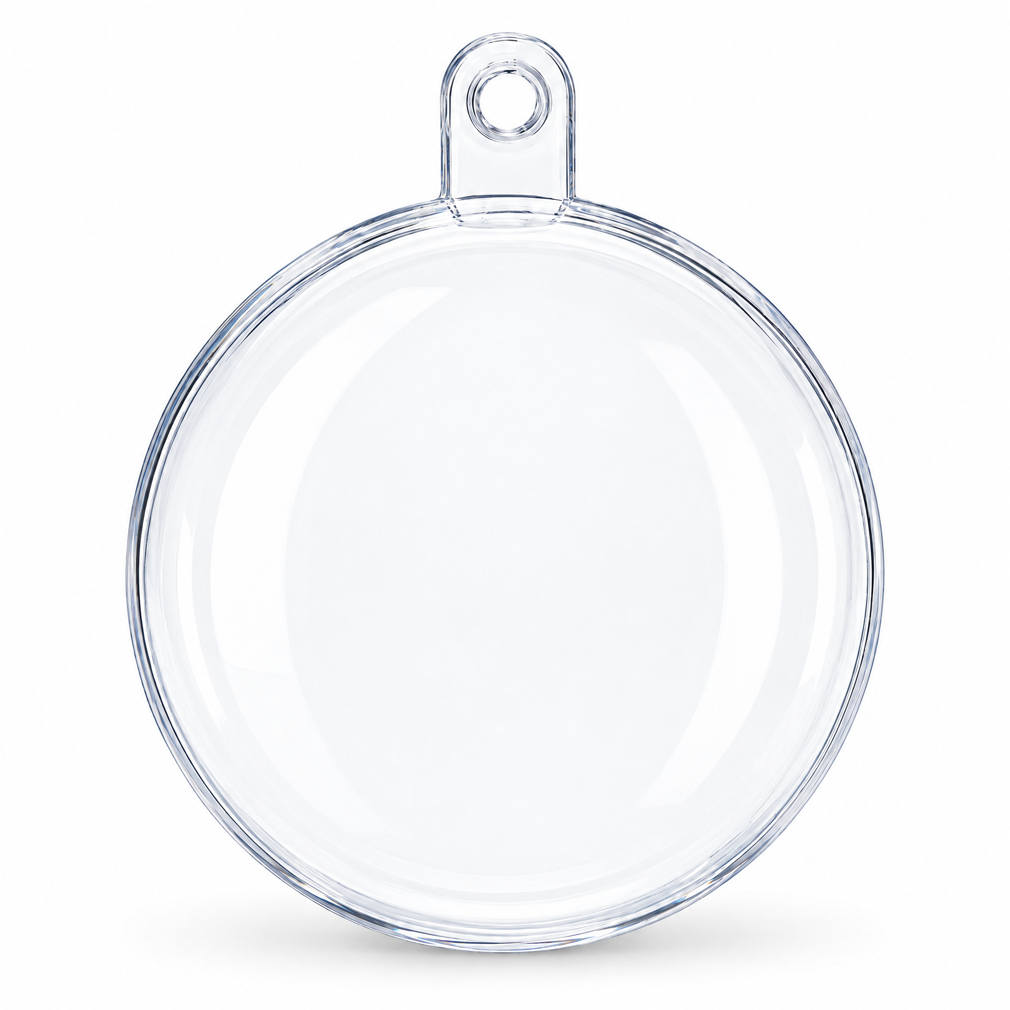 Set of 6 Mini Clear Plastic Ball Ornaments 1.92 Inches (49 mm)