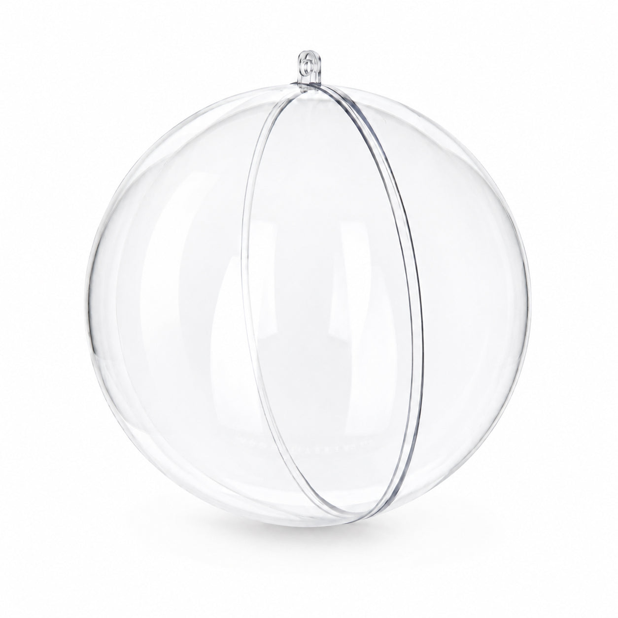 Set of 3 Clear Plastic Ball Ornaments 2.7 Inches (69 mm)