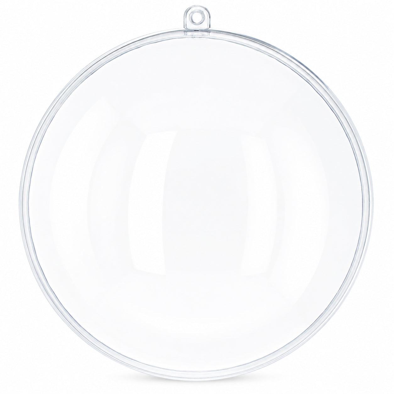 Set of 3 Clear Plastic Ball Ornaments 4.7 Inches
