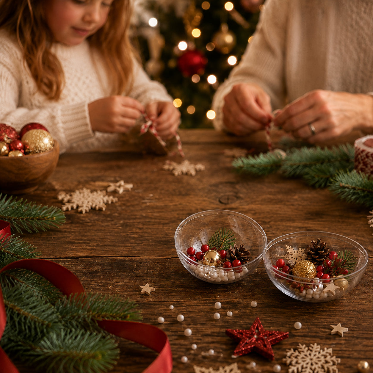 Set of 3 Clear Plastic Ball Ornaments 3.9 Inches