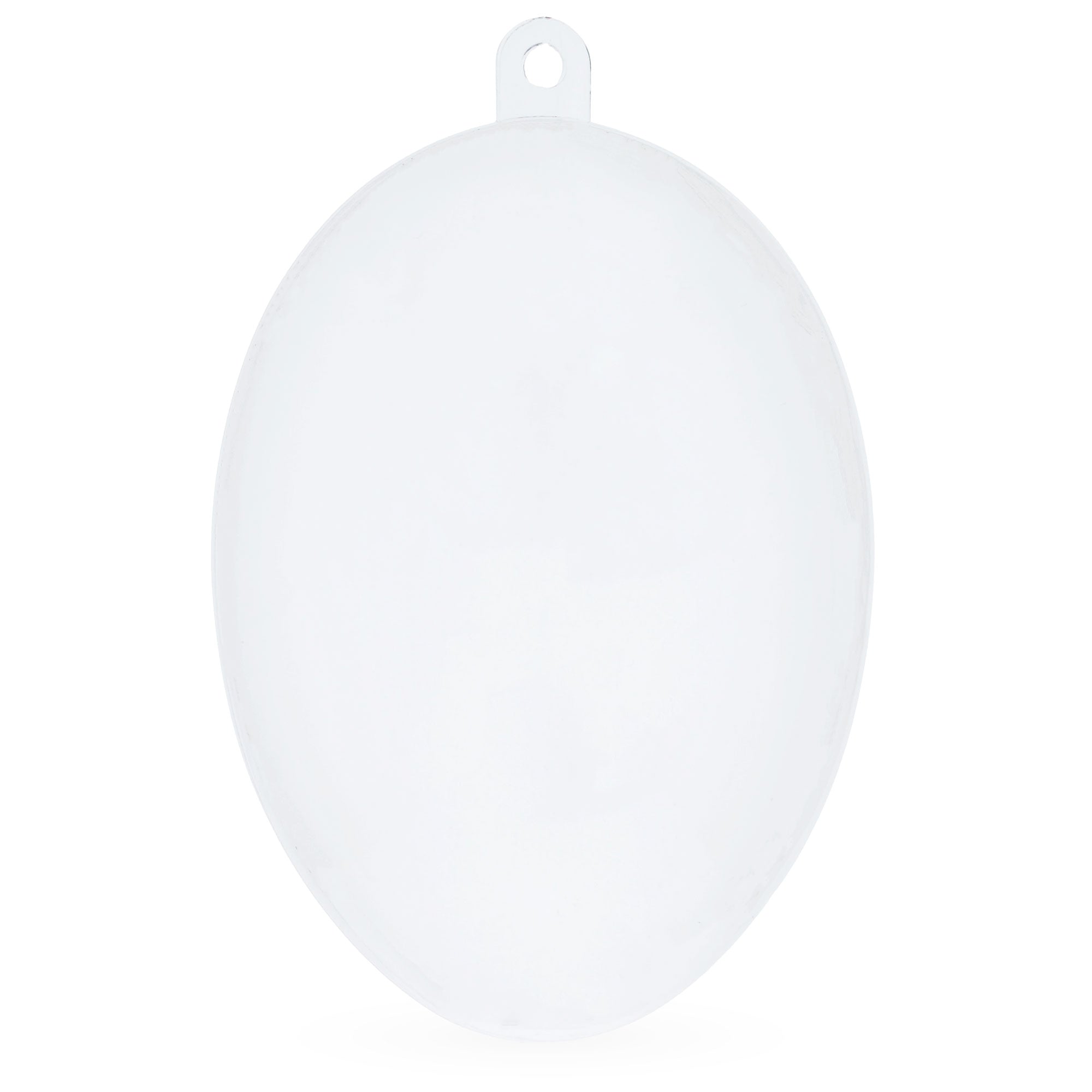 Set of 6 Clear Plastic Egg Ornaments 2.7 Inches