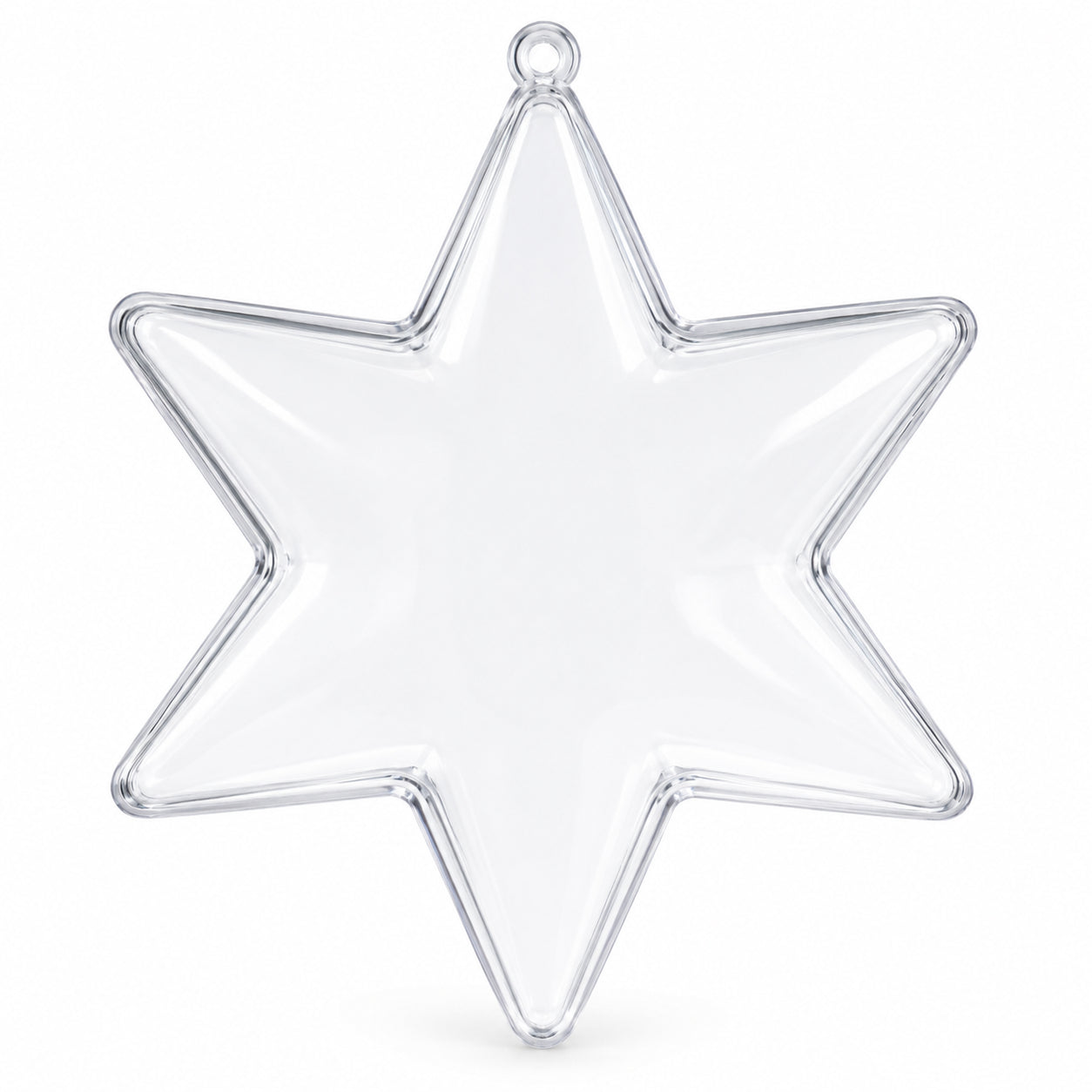 Set of 3 Clear Plastic Hexagon Ornaments 4 Inches