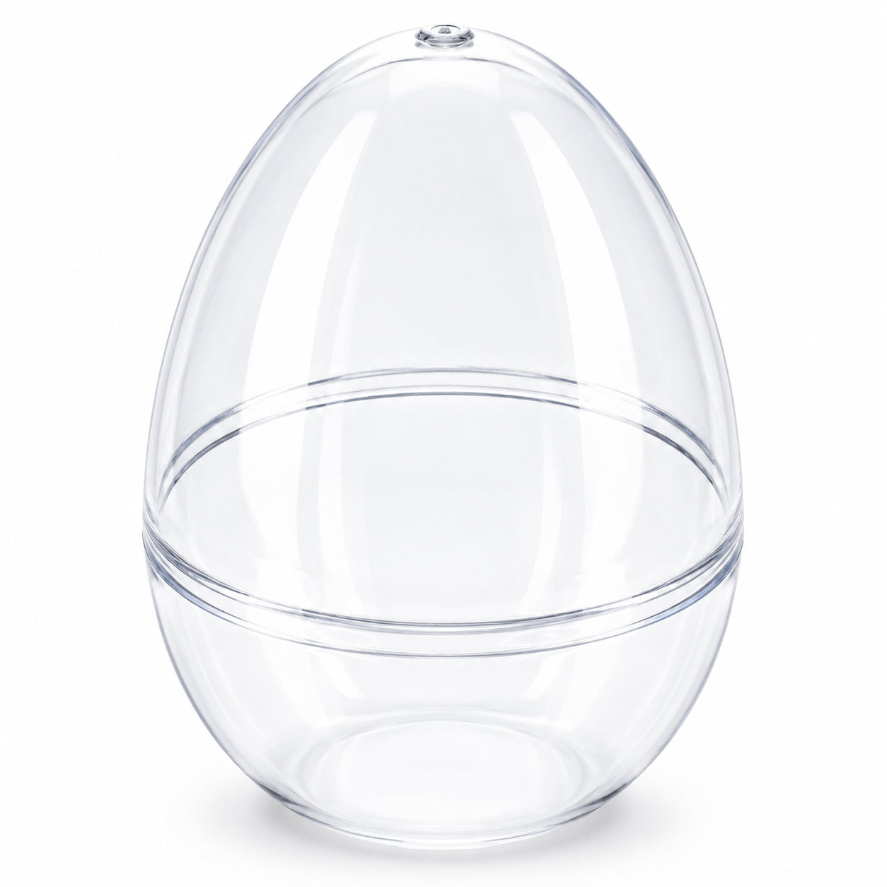 Set of 3 Clear Plastic Standing Egg Ornaments 3.58 Inches (91 mm)
