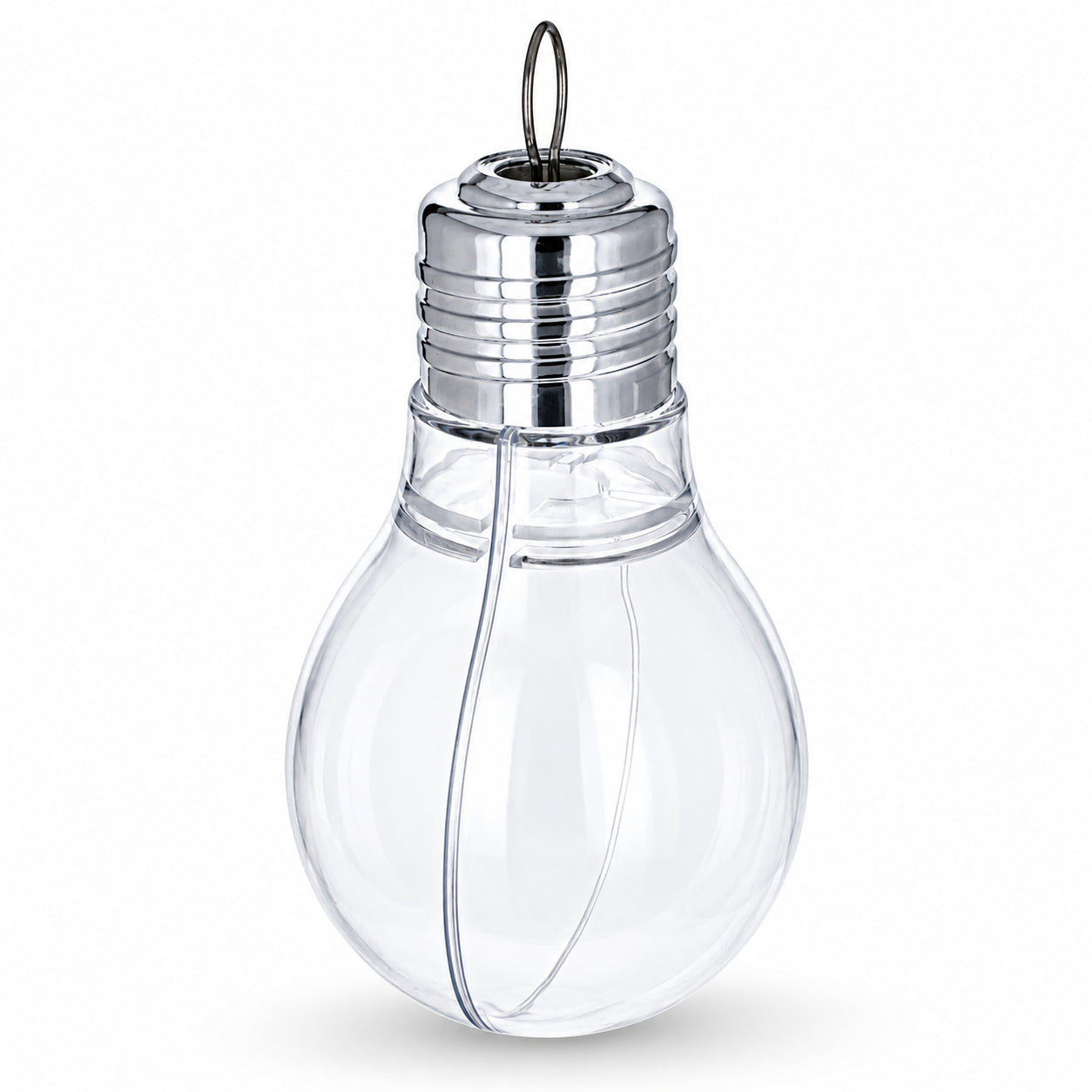 Clear Plastic Bulb Ornaments 5.25 Inches