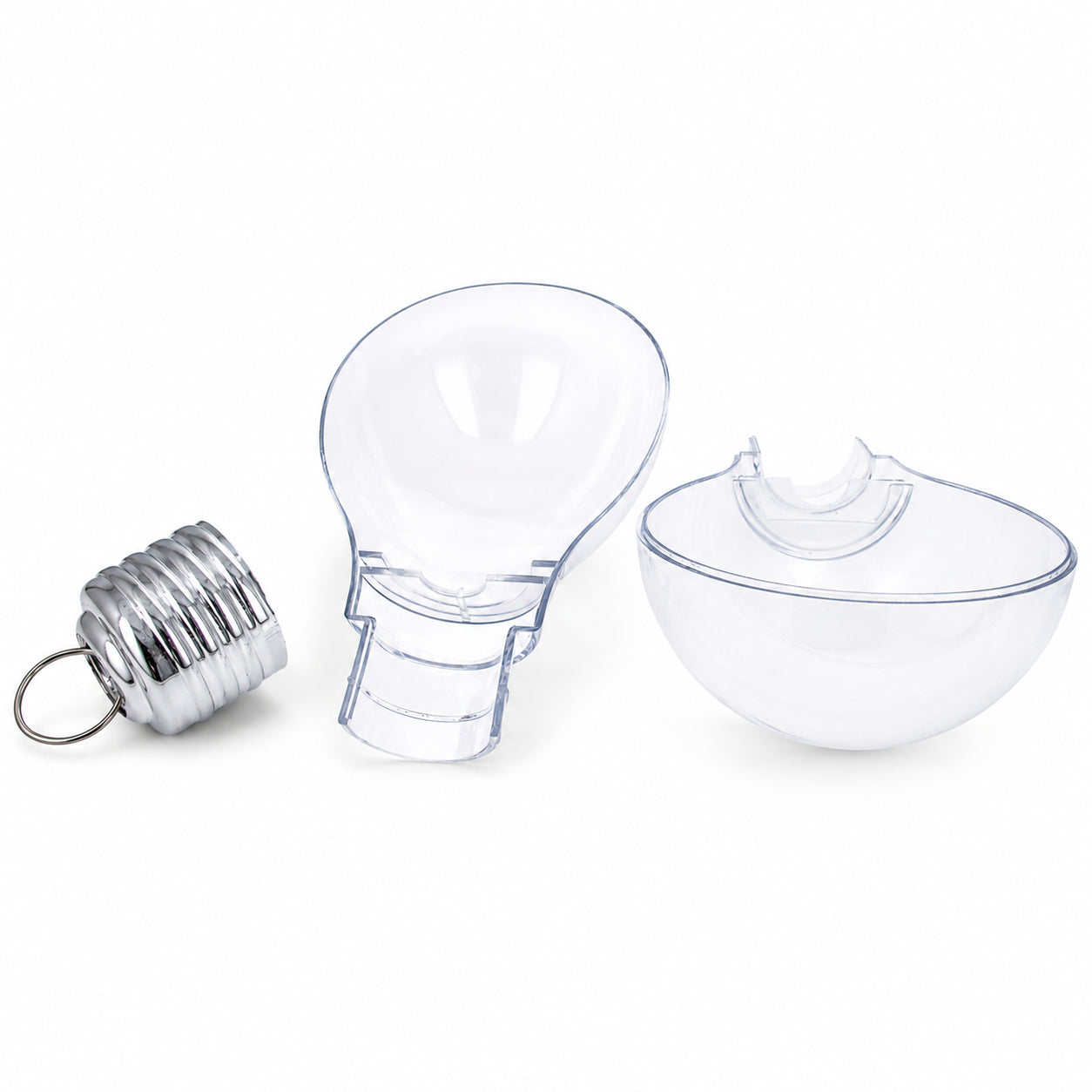 Clear Plastic Bulb Ornaments 5.25 Inches
