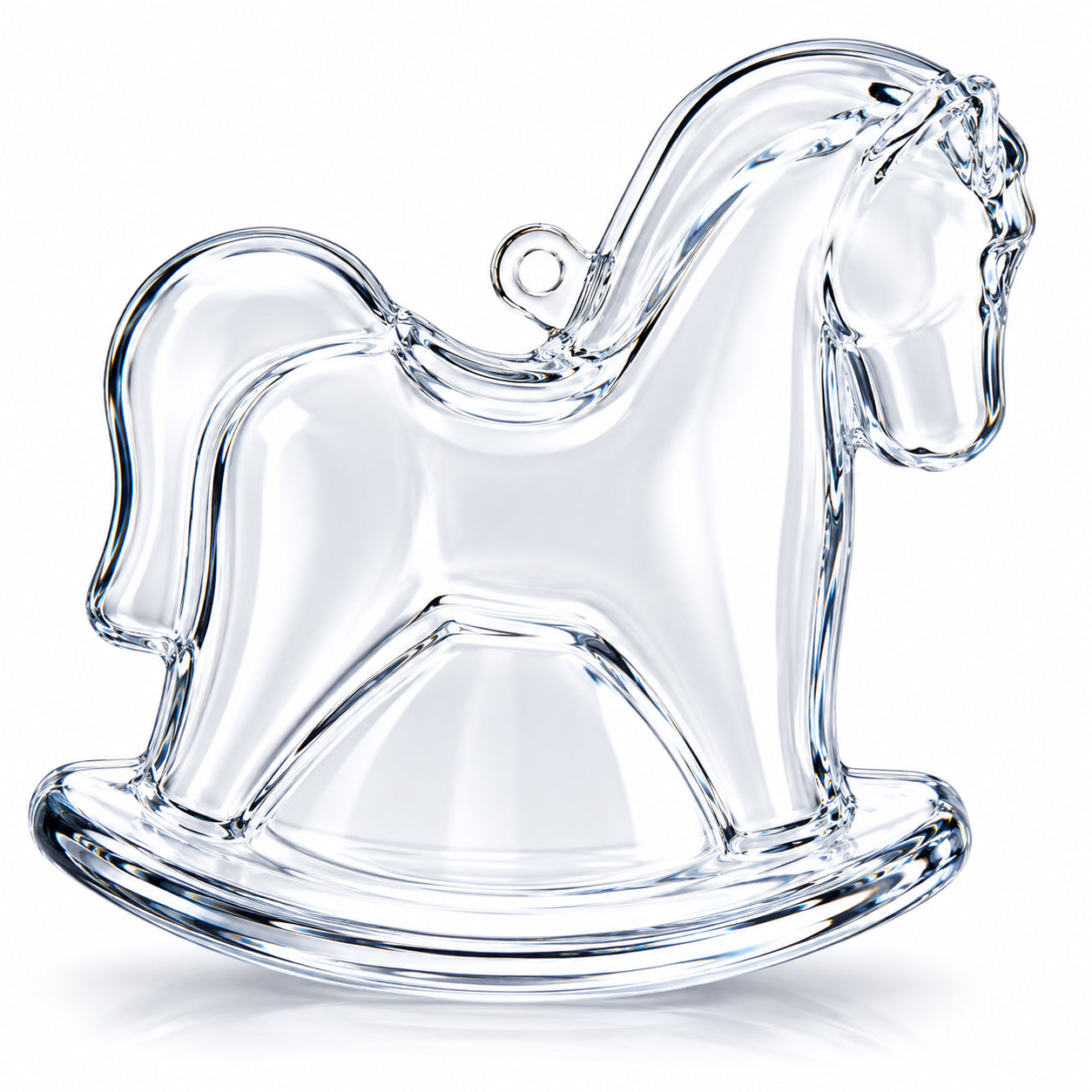 Clear Plastic Rocking Horse Ornaments 3.4 Inches (86 mm)