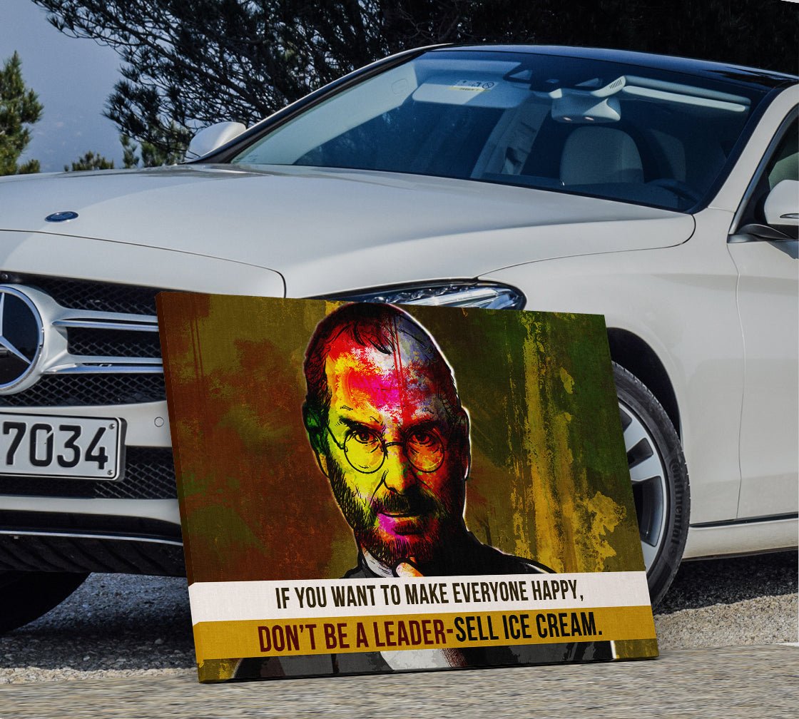 Steve Jobs Quote Abstract Canvas Wall Art Motivational Art If You Want To Make Everyone Happy