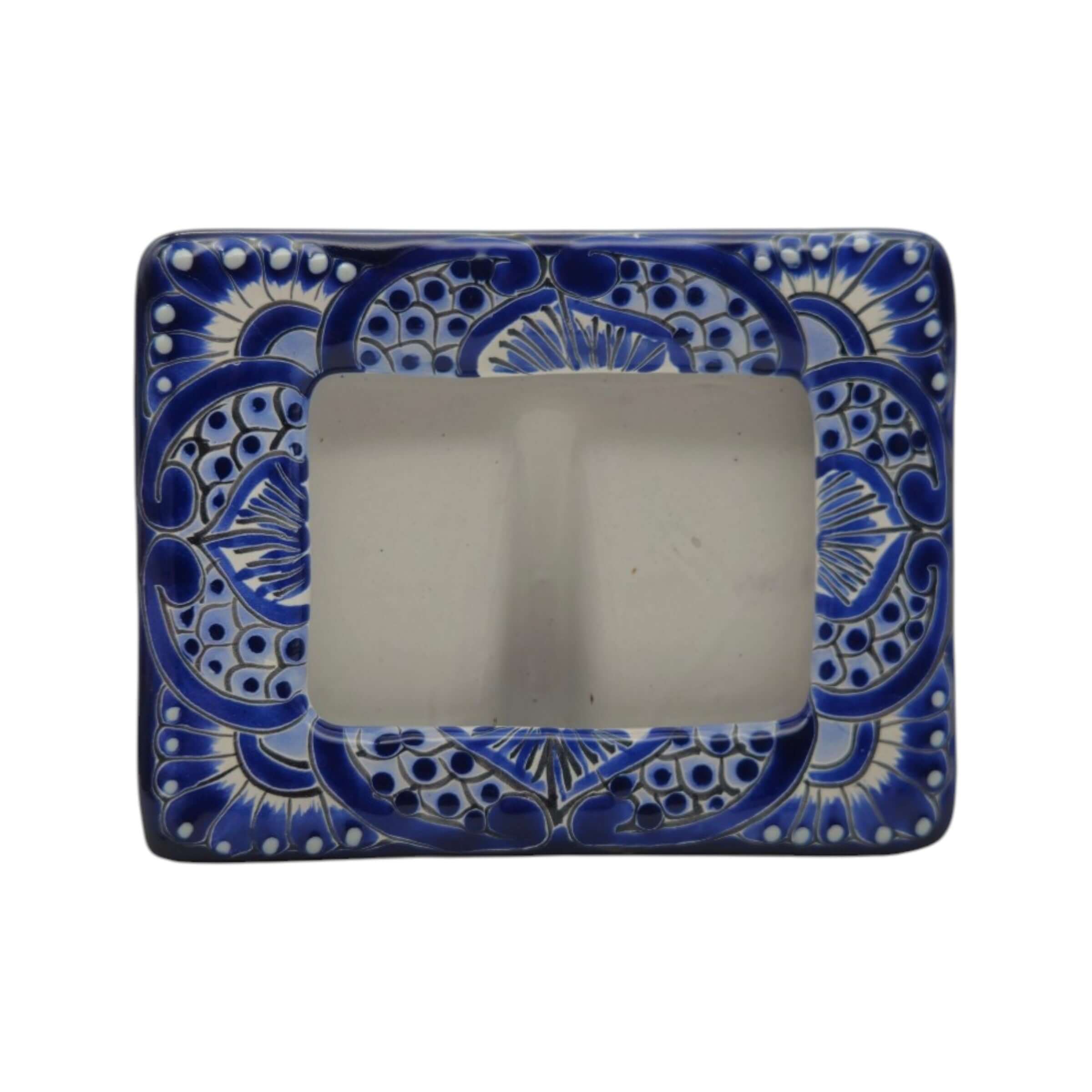 Talavera Picture Frame | Blue & White Floral Design