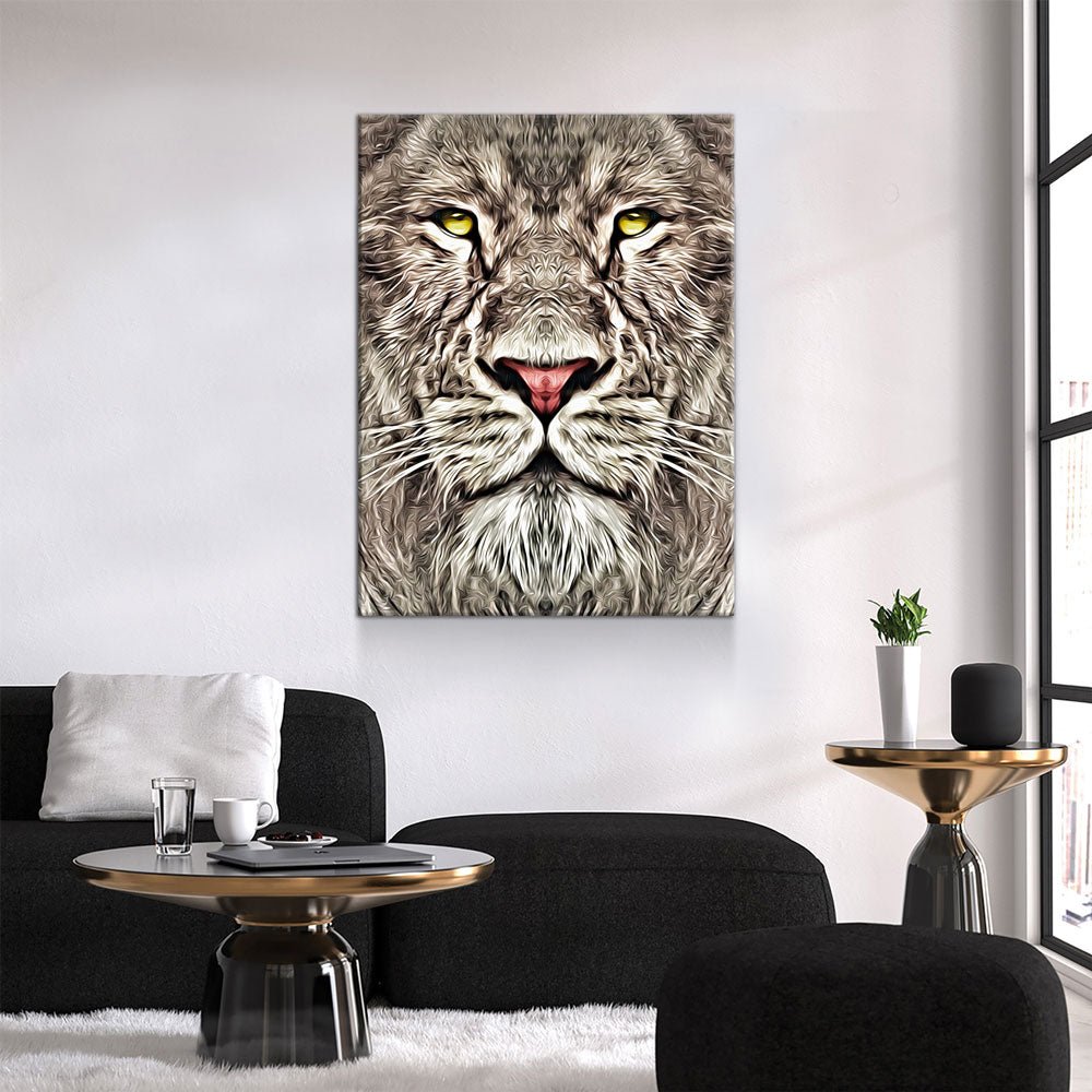 The King Canvas Wall Art, Lion Decor