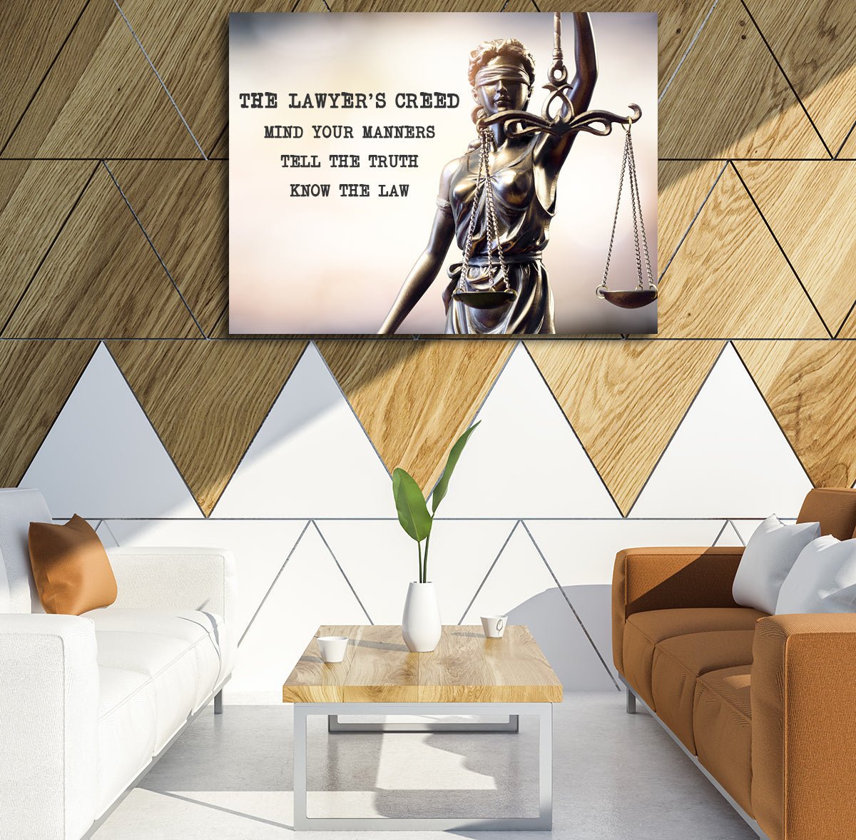 The Lawyer's Creed Mind Your Manners Tell The Truth Know The Law Canvas Wall Art