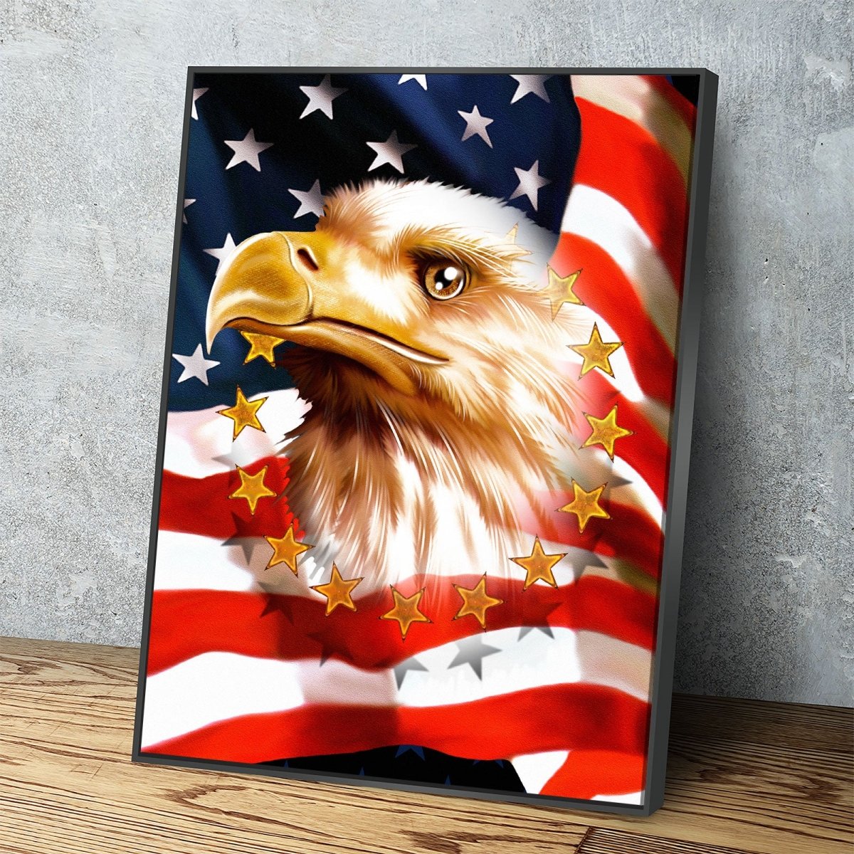 The Patriot Canvas Wall Art, Patriot Decor, American Flag, American Eagle, American Patriot