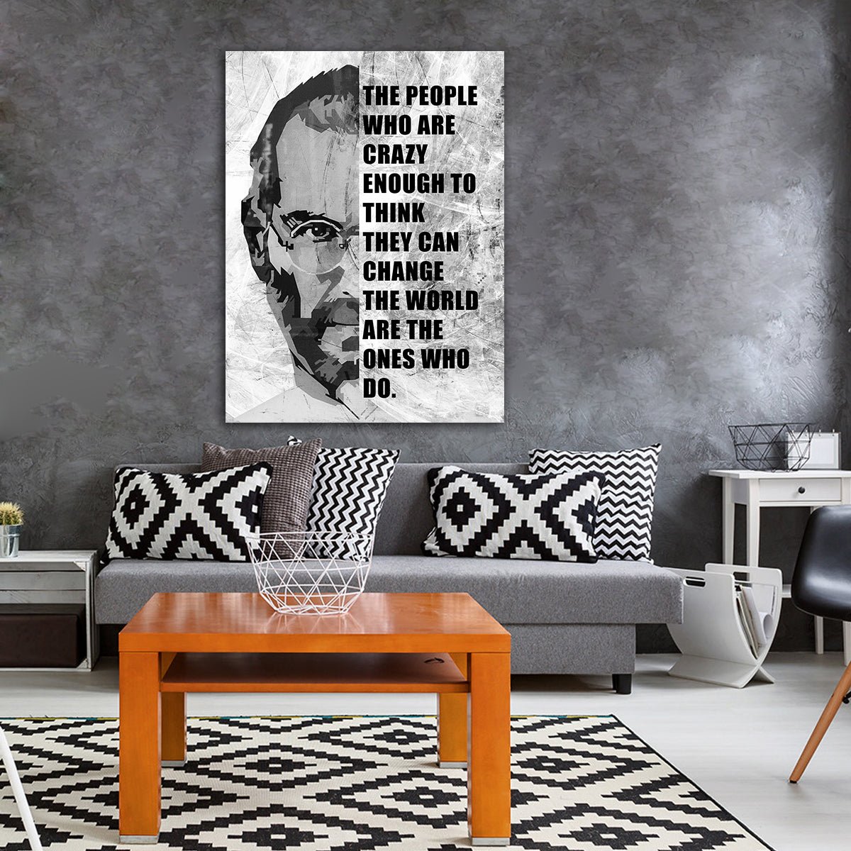 The People Who Are Crazy Enough Canvas Wall Art - Steve Jobs Quote