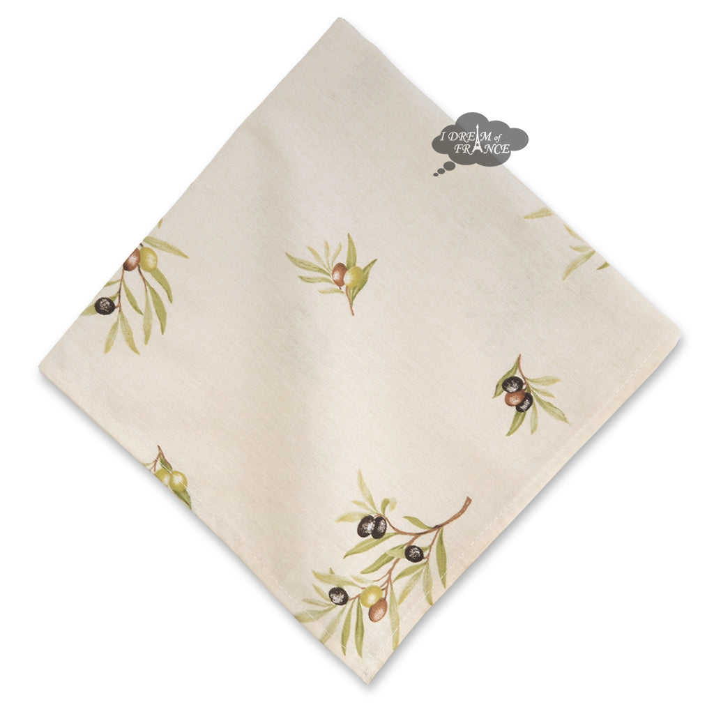 Clos des Oliviers Cream Provence All-Over Cotton Napkin by Label France