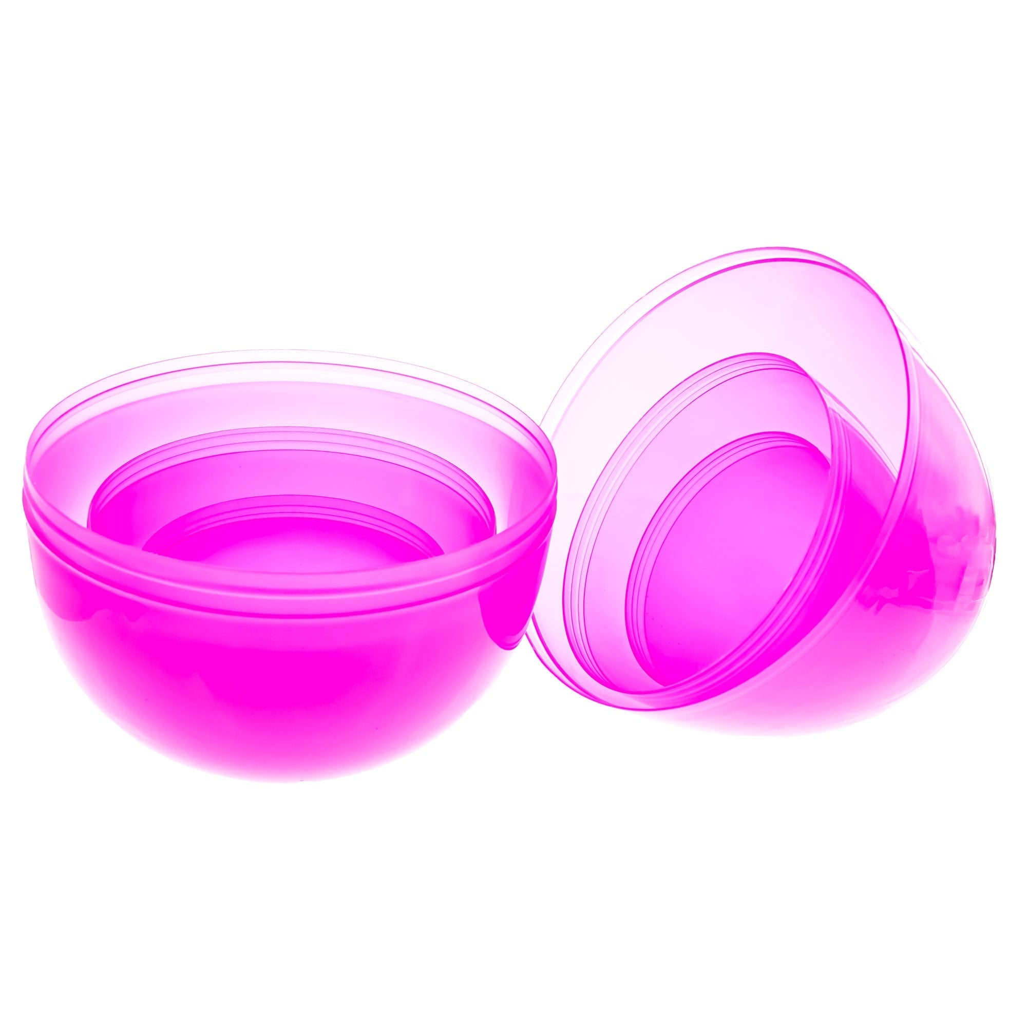 Set of 3 Giant Plastic Easter Eggs - Pink Jumbo Fillable Decor 10 Inches