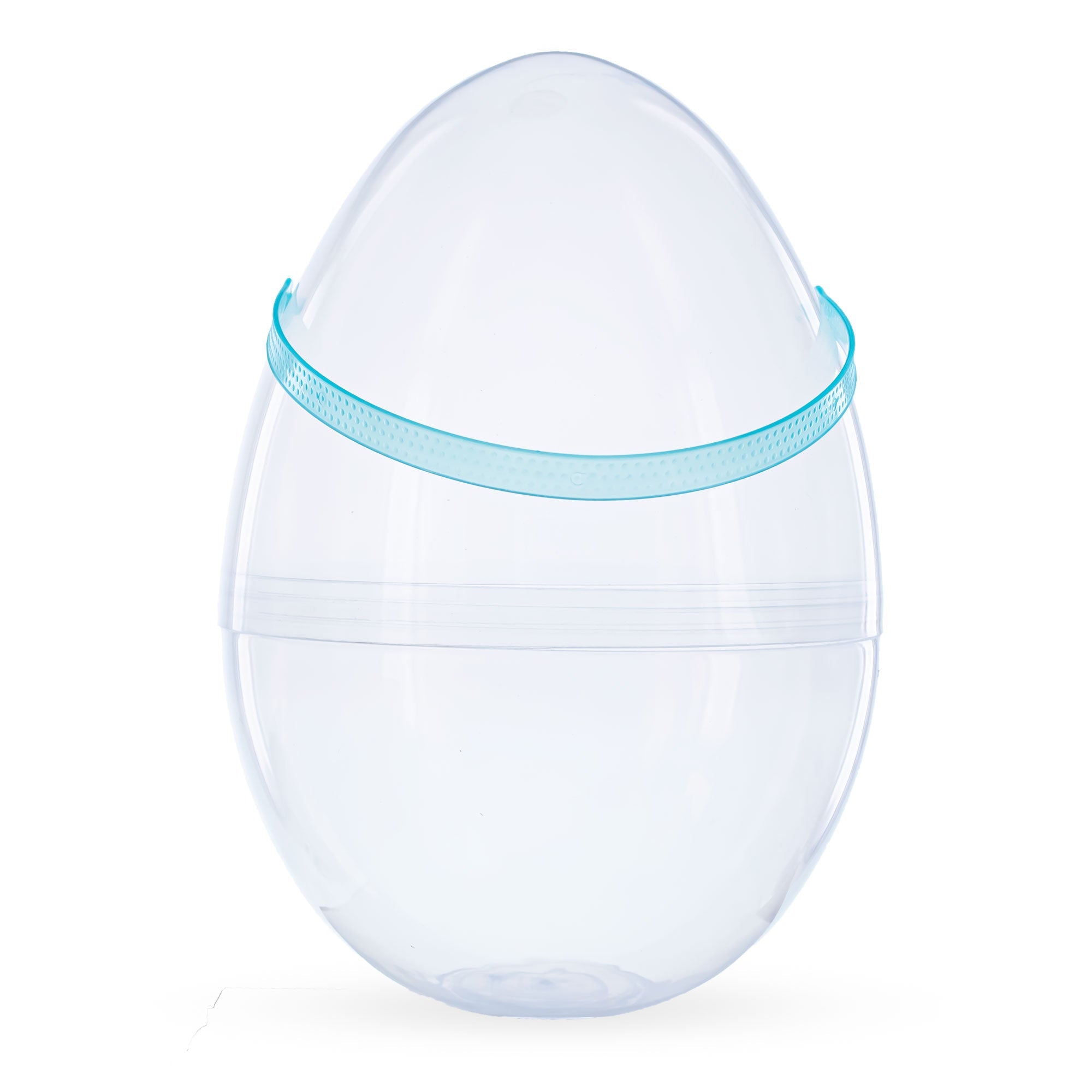 Set of 2 Transparent Jumbo Plastic Easter Eggs with Handles Large Size 10 Inches
