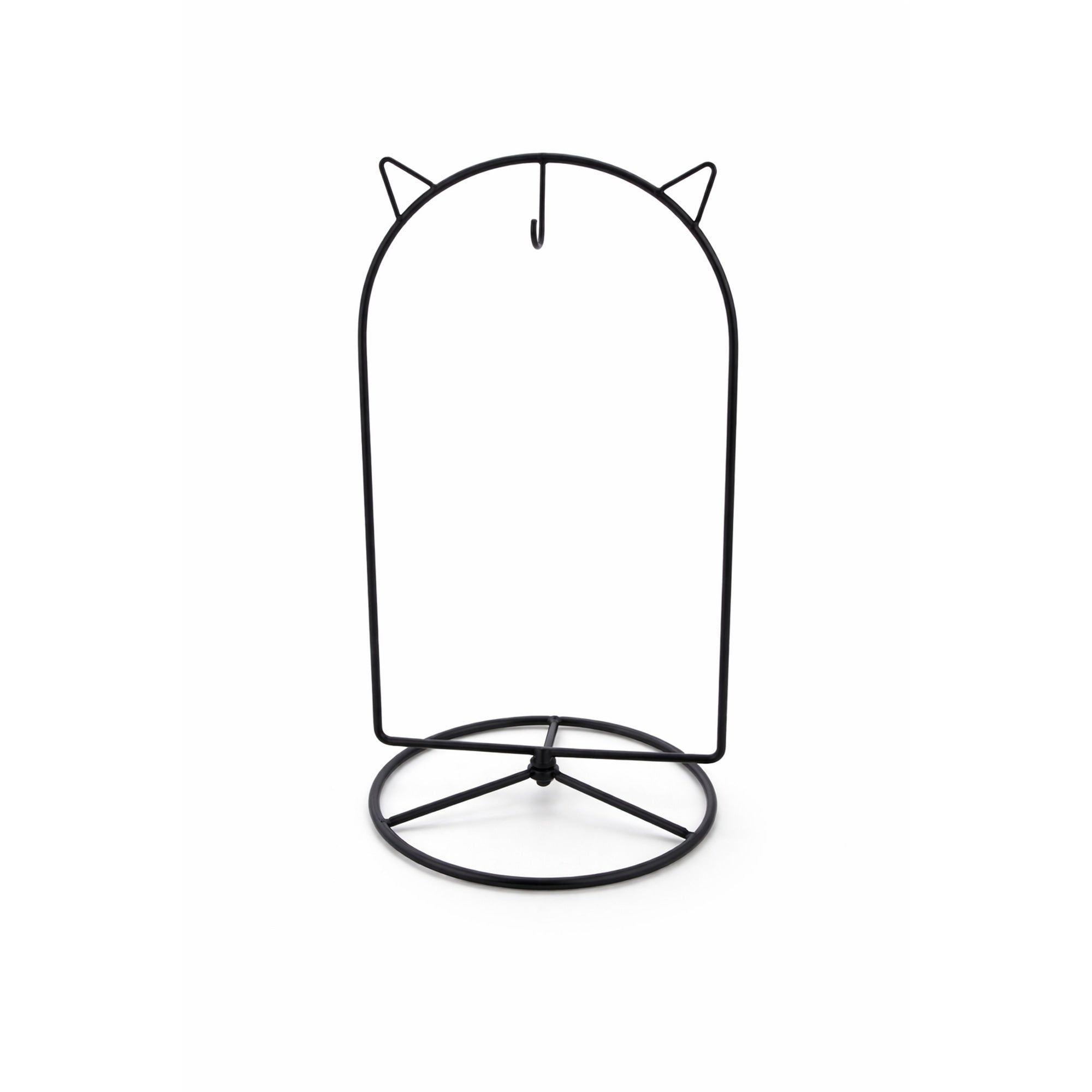 Black Cat Hanging Photo Picture Frame and Metal Ornament Stand 9.25 Inches