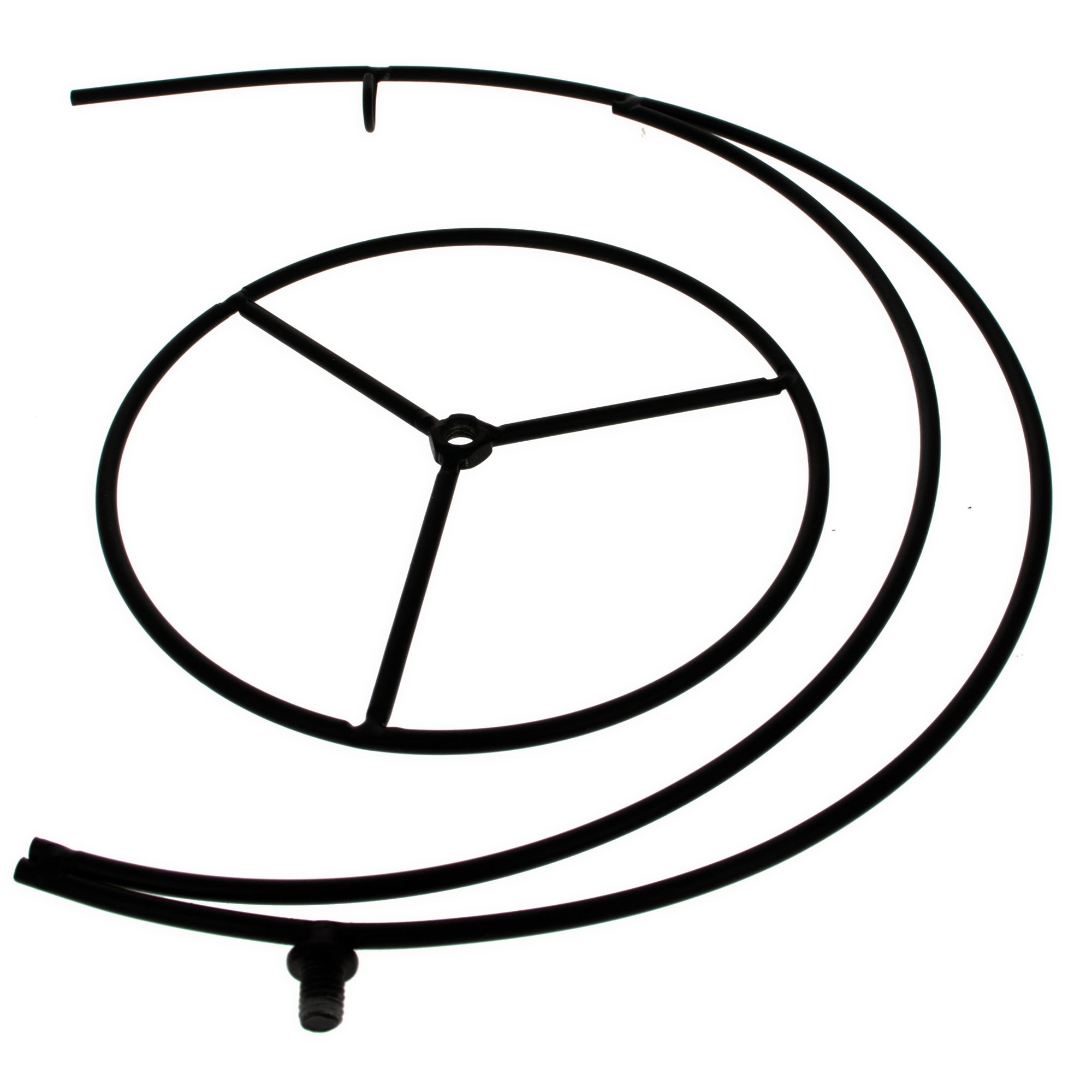 Double Curve Crescent Black Metal Ornament Display Stand 9.25 Inches