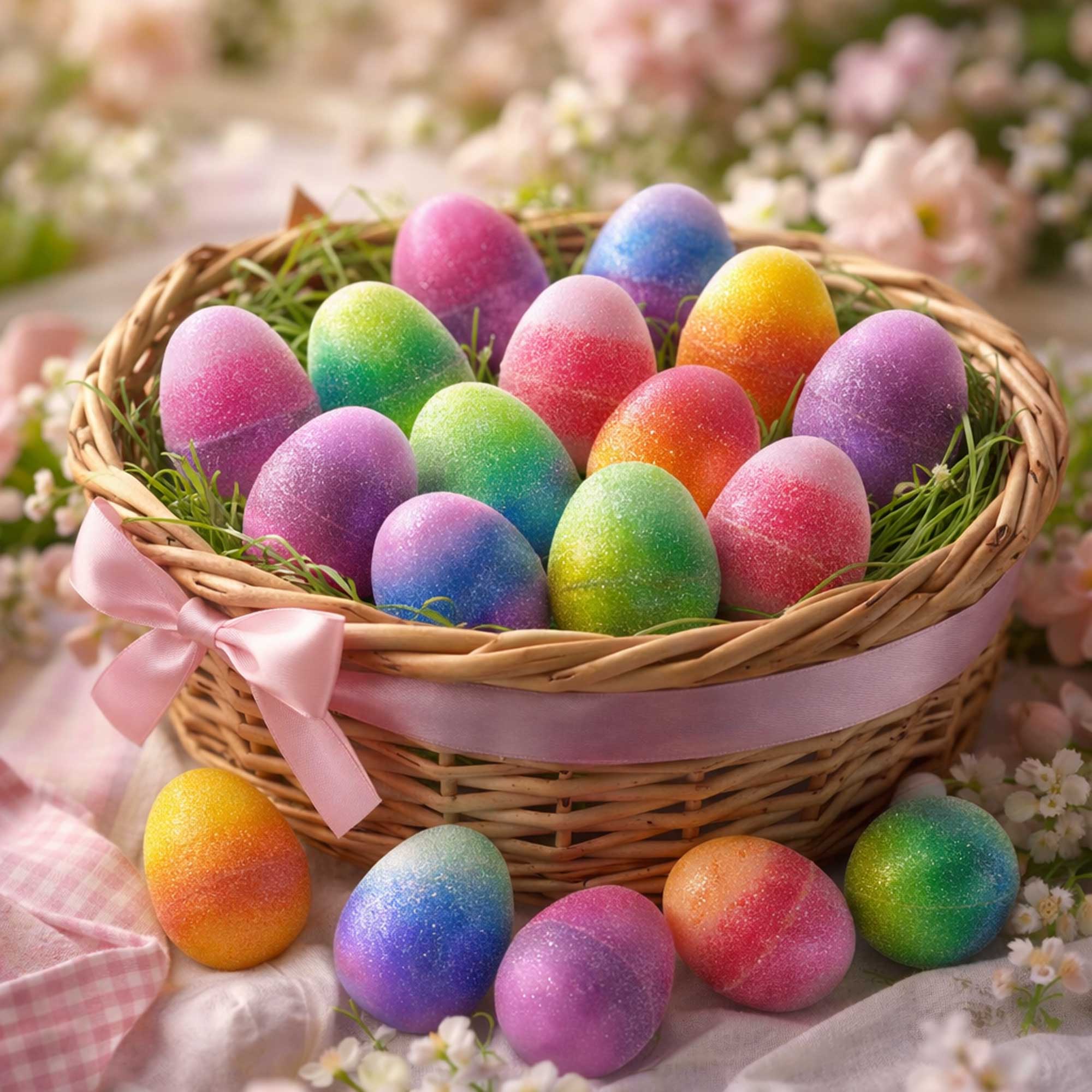 Set of 24 Glittered Jelly Fruit Marmalade Plastic Easter Eggs, 2.25 Inches Each
