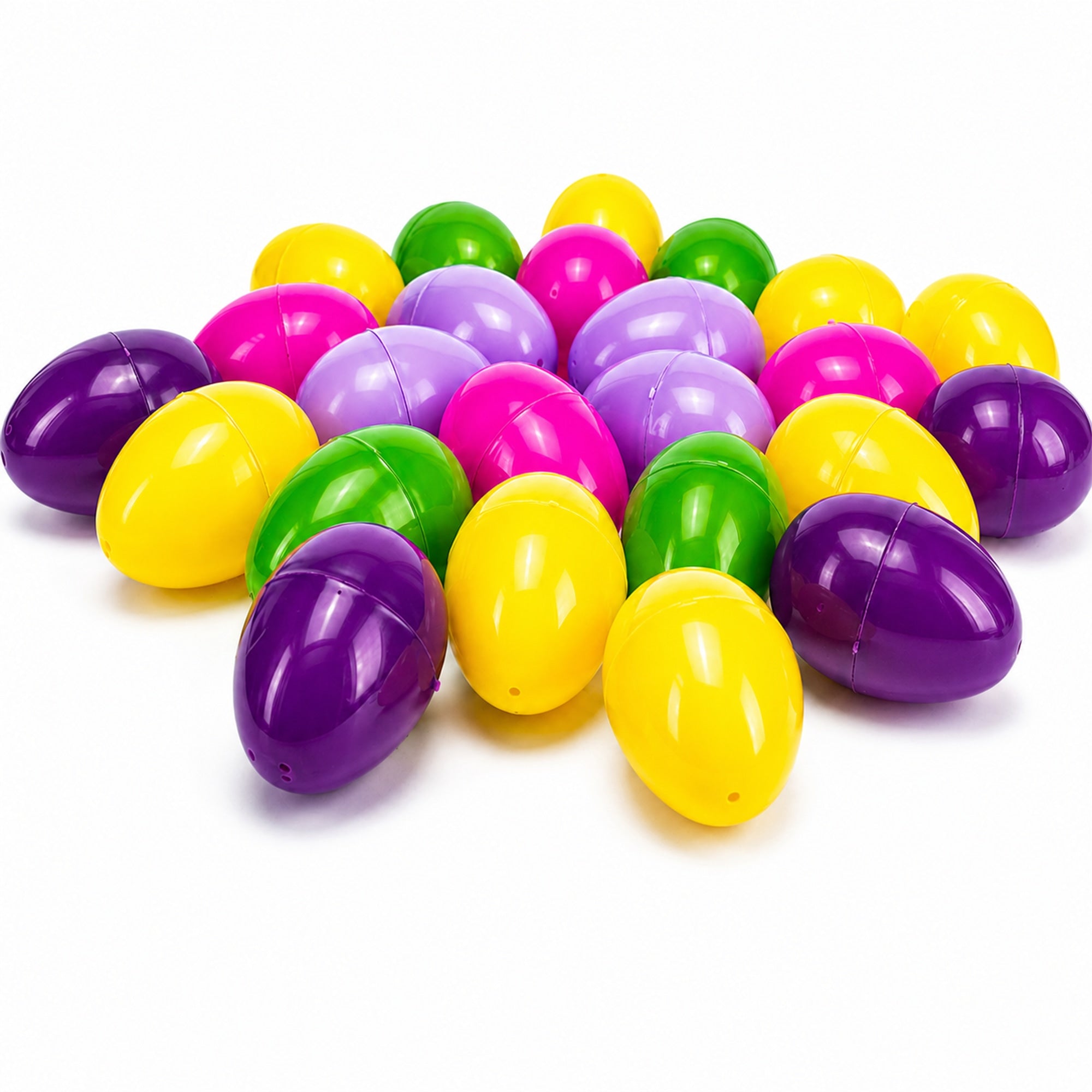Set of 24 Mini Multicolored Plastic Easter Eggs 1.75 Inches