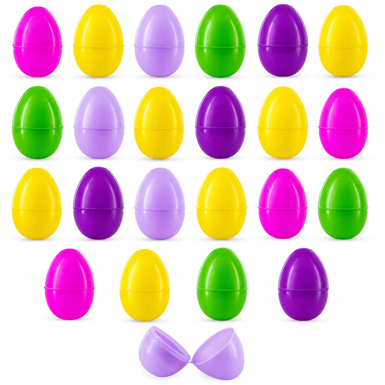 Set of 24 Mini Multicolored Plastic Easter Eggs 1.75 Inches