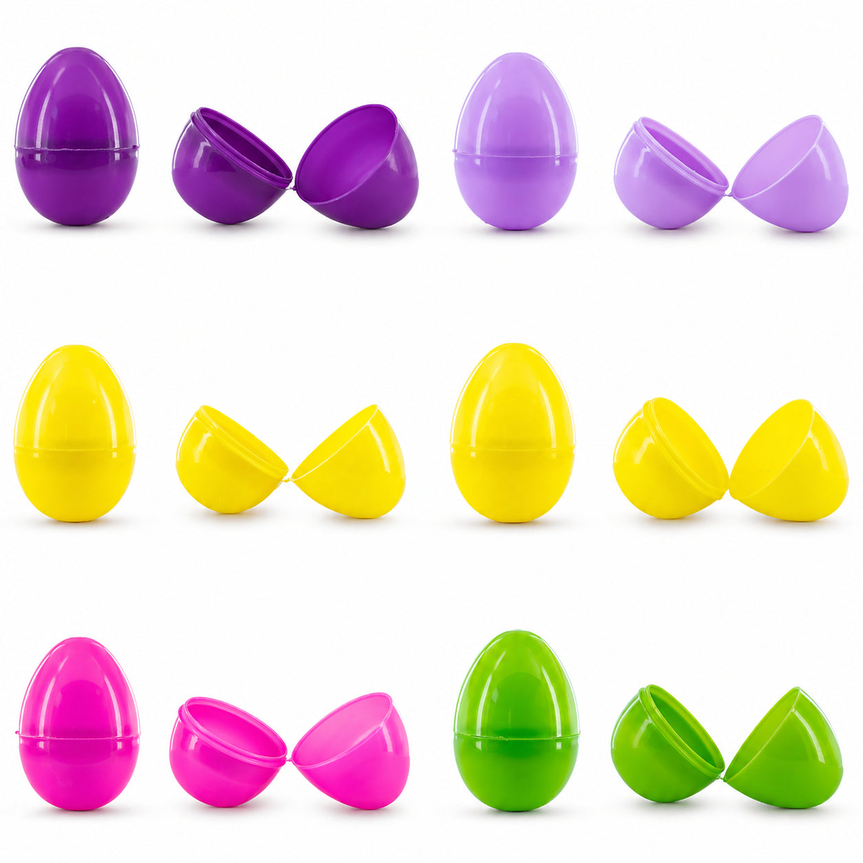 Set of 24 Mini Multicolored Plastic Easter Eggs 1.75 Inches