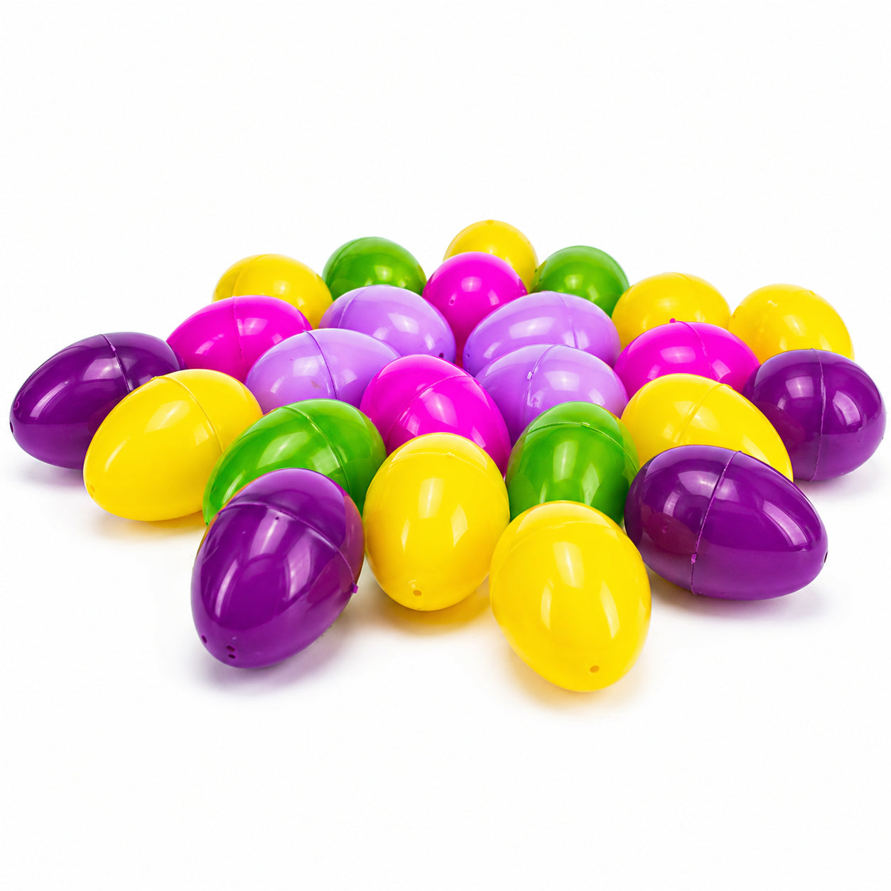 Set of 24 Mini Multicolored Plastic Easter Eggs 1.75 Inches