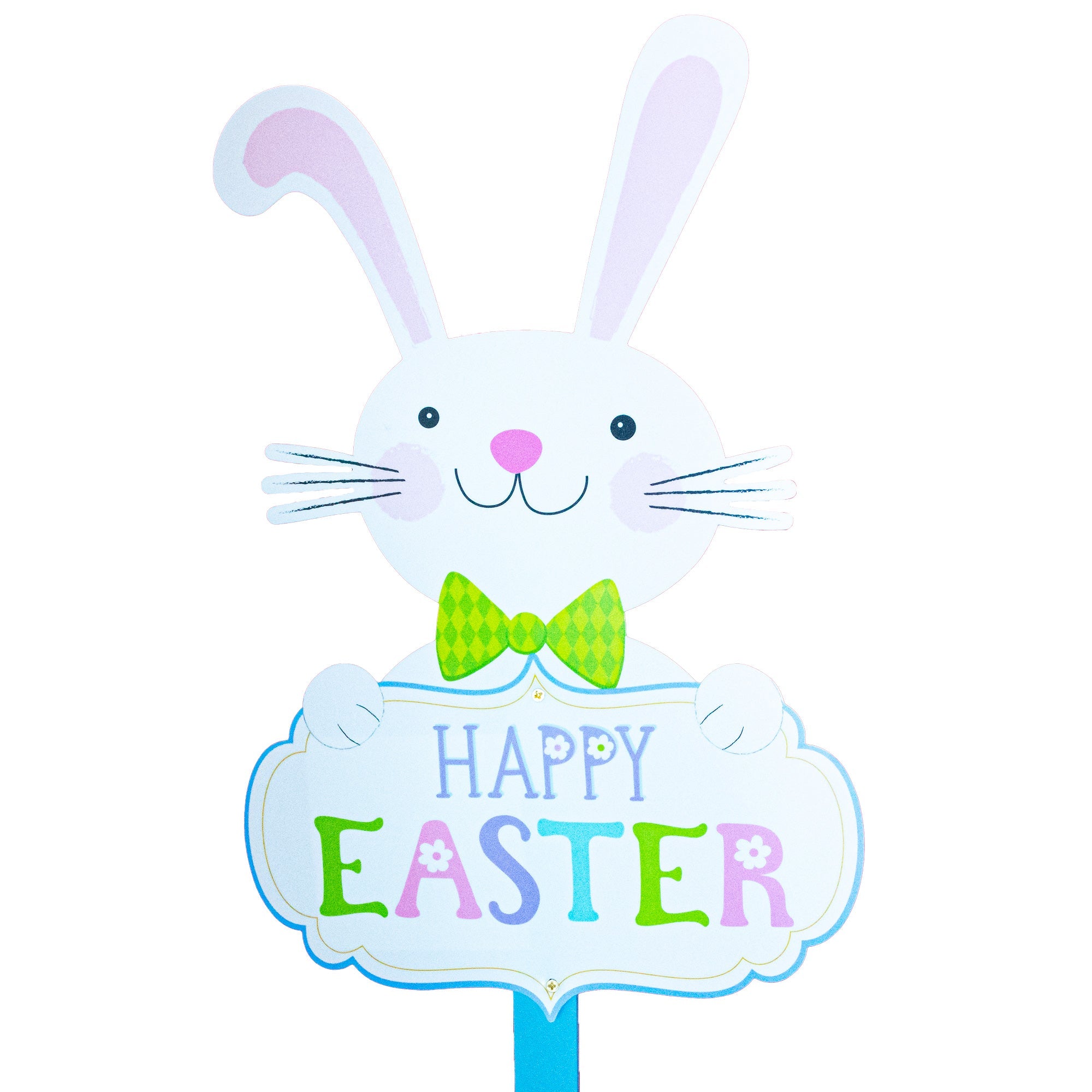 Easter Bunny Yard Sign Happy Easter Outdoor Lawn Decor with Stake Spring Garden Decoration 23.6 Inches Tall