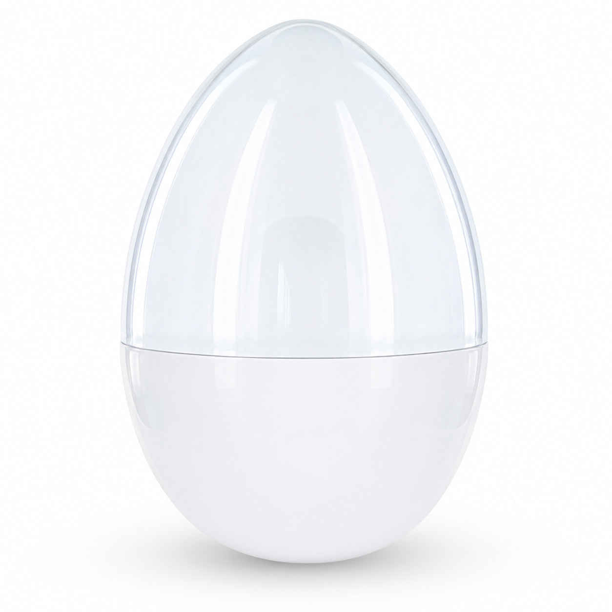 Giant Extra Large White Plastic Easter Egg Two Tones 12 Inches