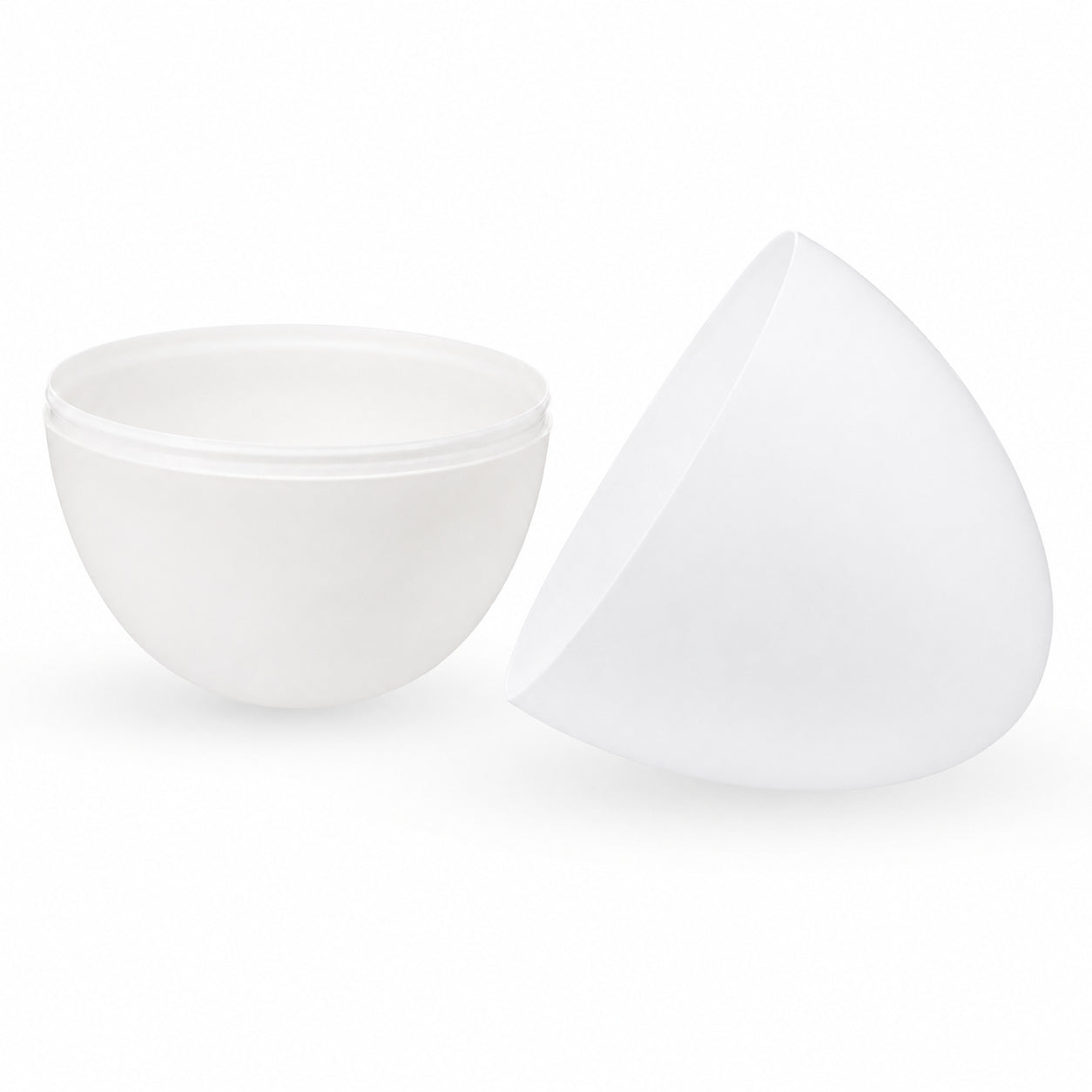 Giant Extra Large White Plastic Easter Egg Two Tones 12 Inches