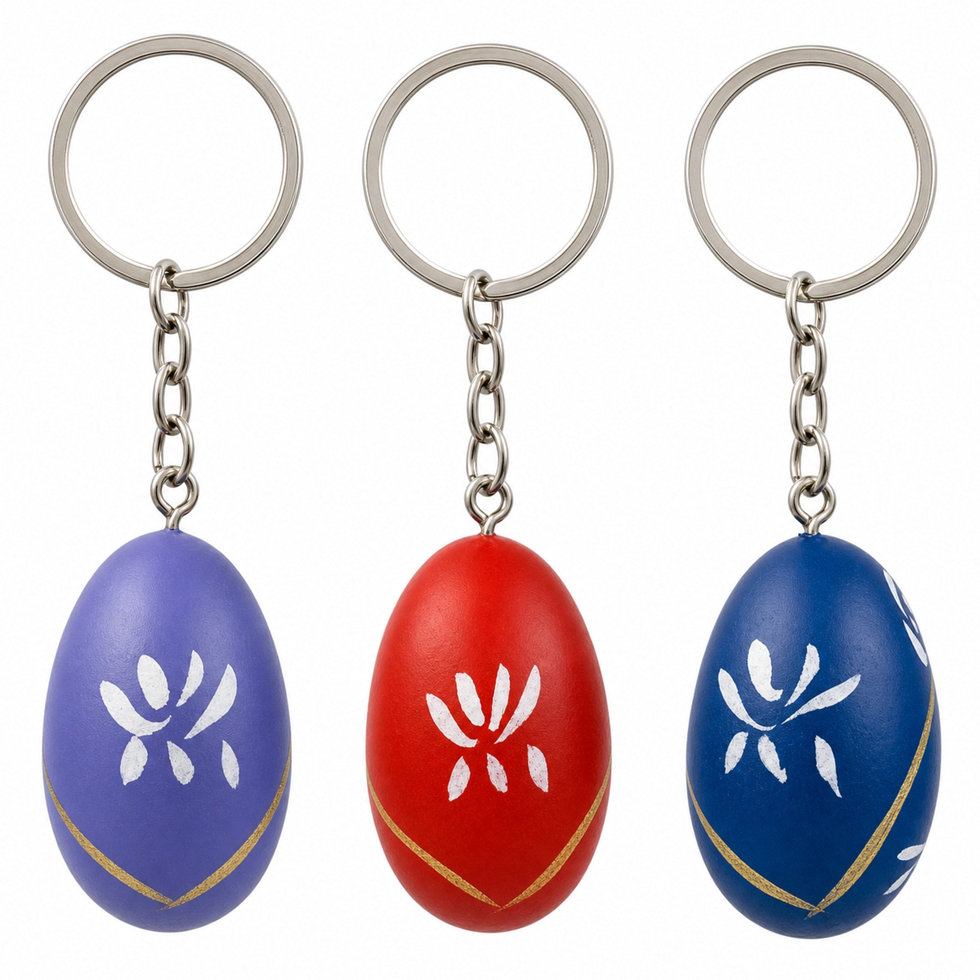 Set of 3 Metal Nesting Dolls Key Chains