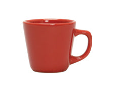 Tuxton NQF-701 Vitrified China Tall Cup with Large Handle Cayenne - 7 oz - 3 Dozen