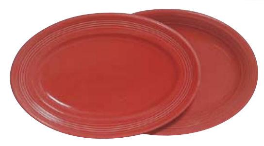 Tuxton China CQH-0962 9.75 in. x 7 in. Oval Platter - Cayenne - 2 Dozen