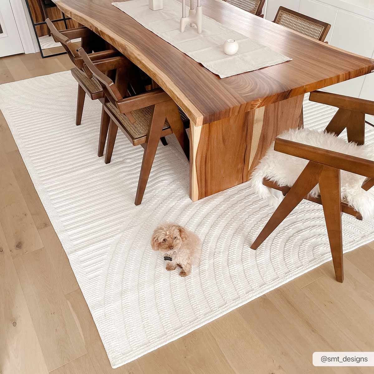 Deron White 7ft Runner Rug