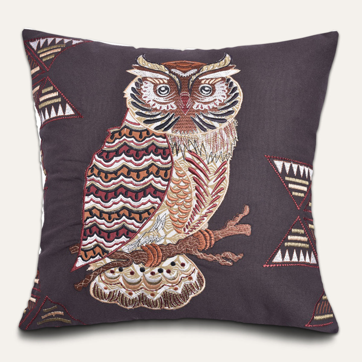 Owl Printed Design Throw Pillow Covers - Set of 2 and 4, 18 x 18 Inches