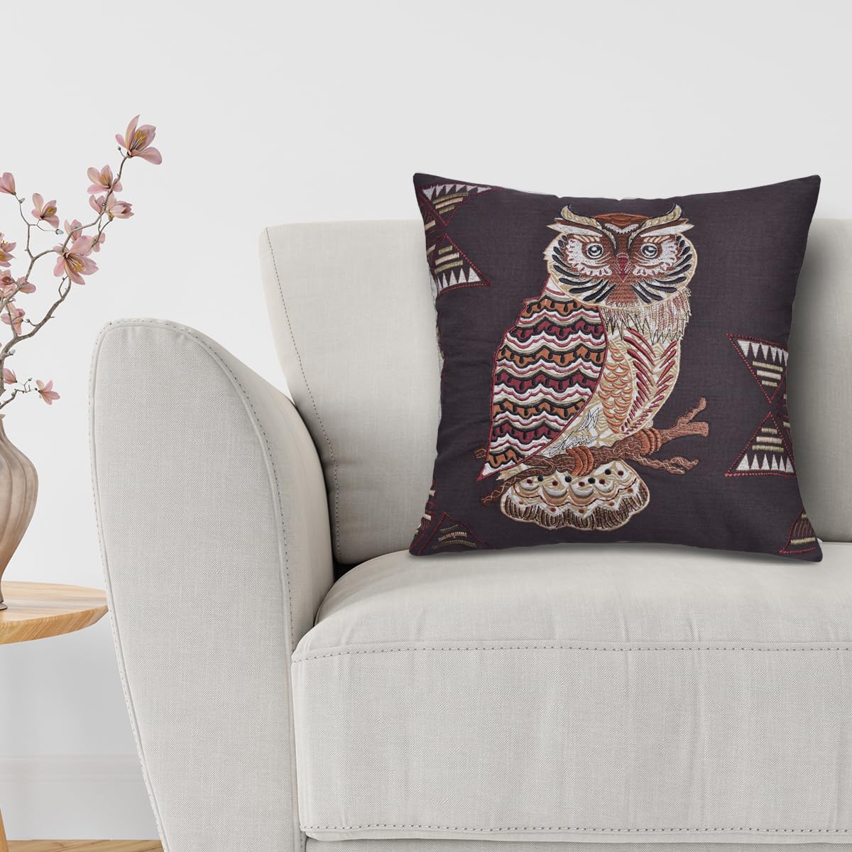 Owl Printed Design Throw Pillow Covers