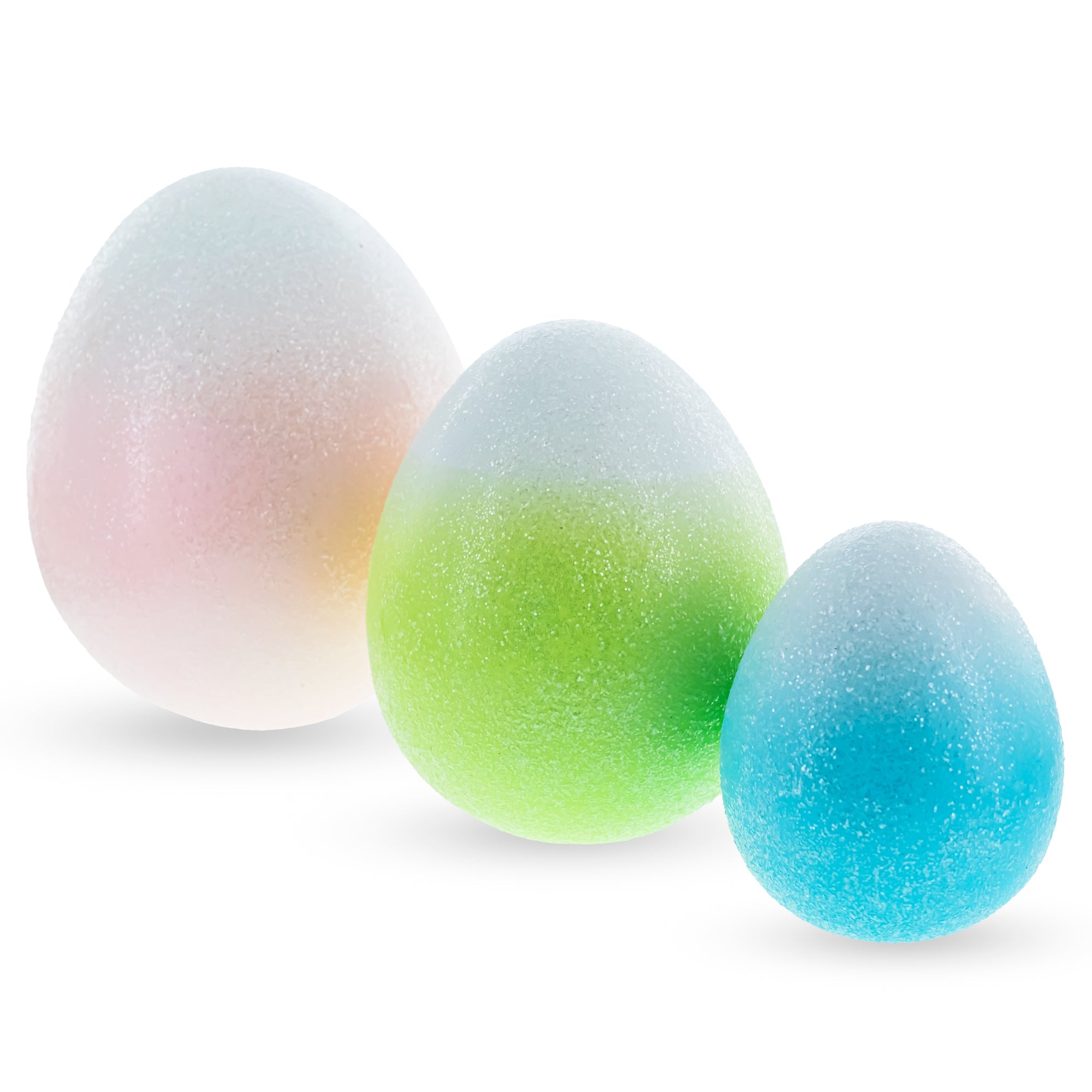 Set of 3 Gradient Jumbo Easter Eggs - Spring Tabletop Decor 8 Inches