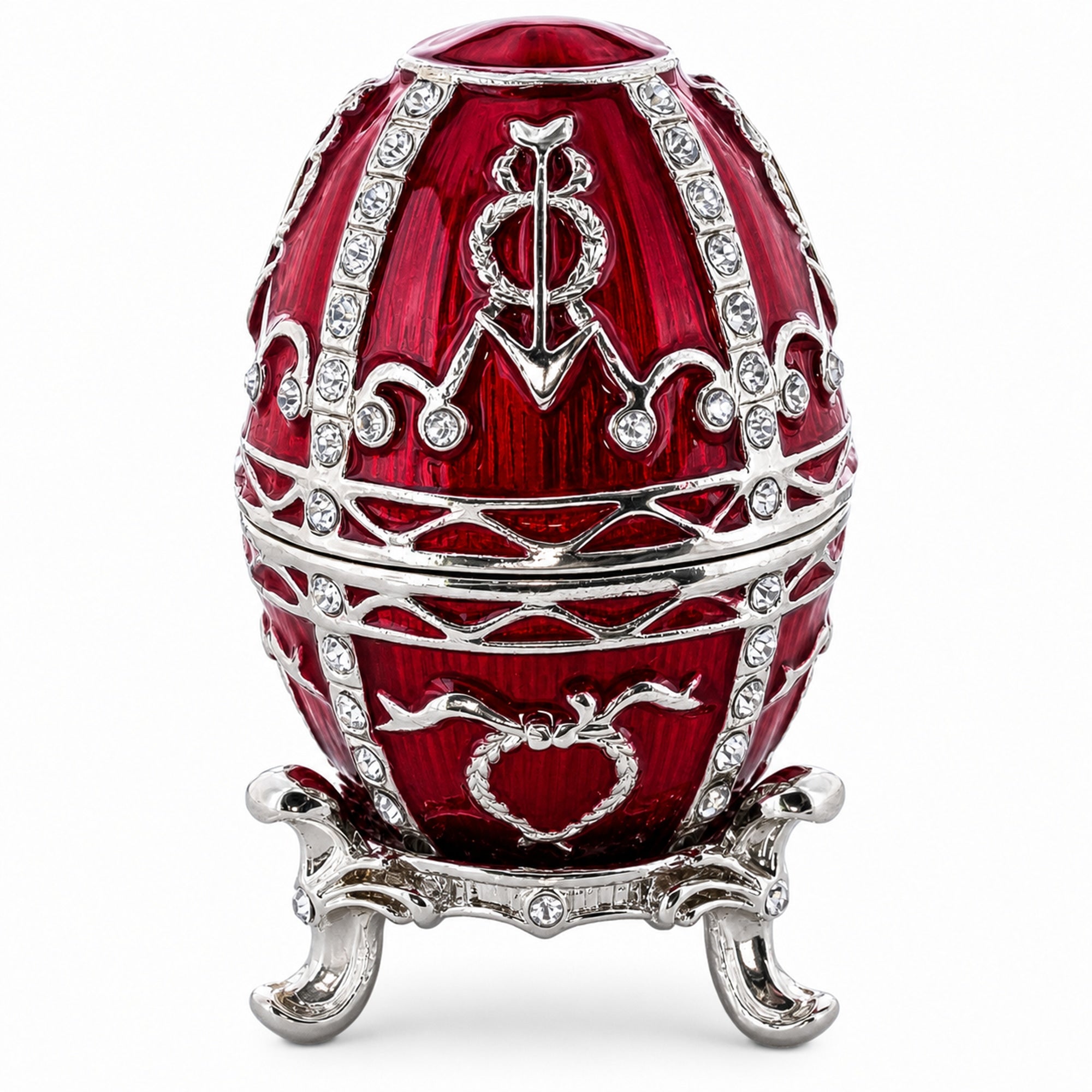 1895 Rosebud Royal Imperial Metal Easter Egg 2.5 Inches