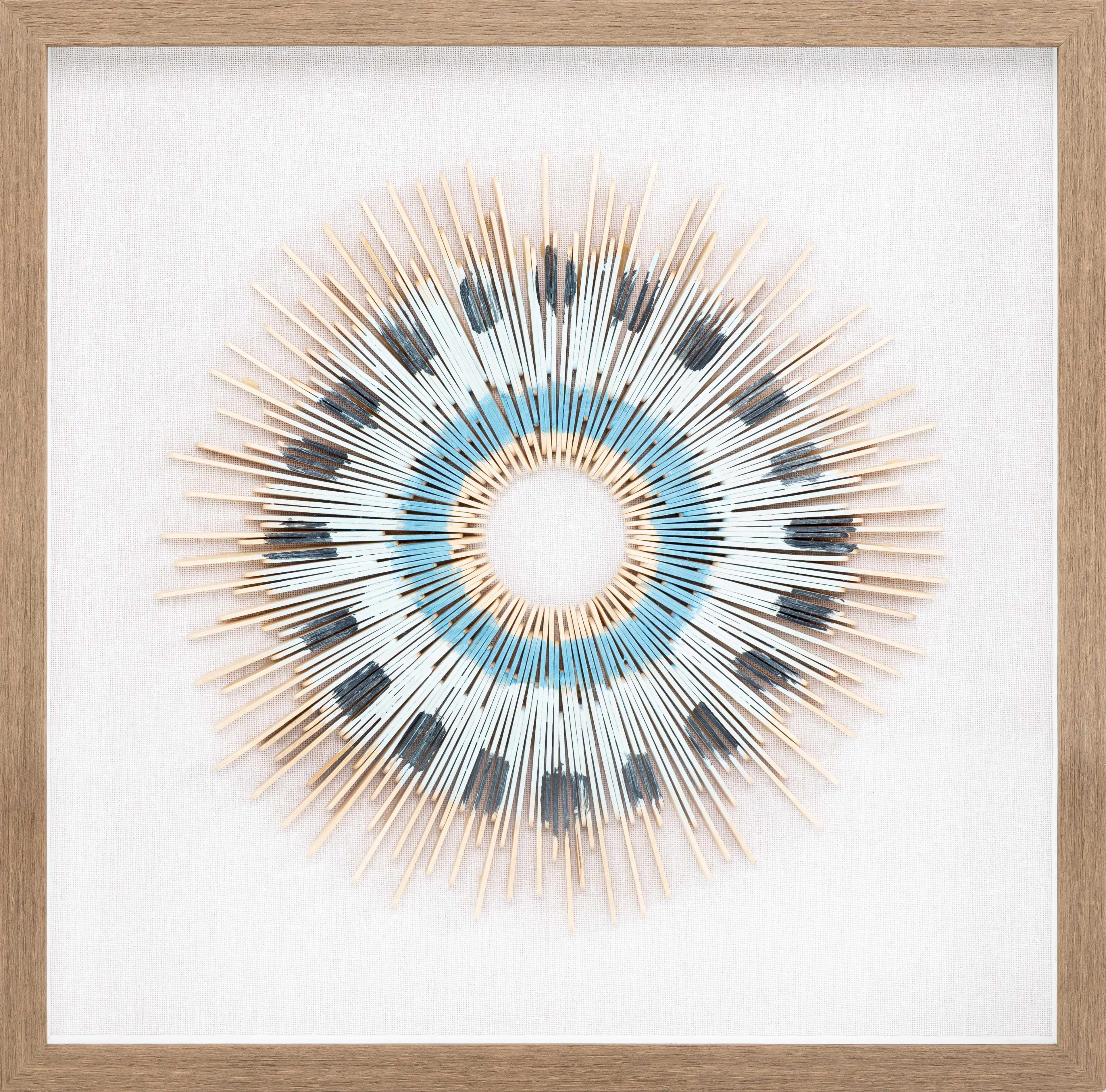 Yenice Natural Wood Geometric Wall Art Set Of Two