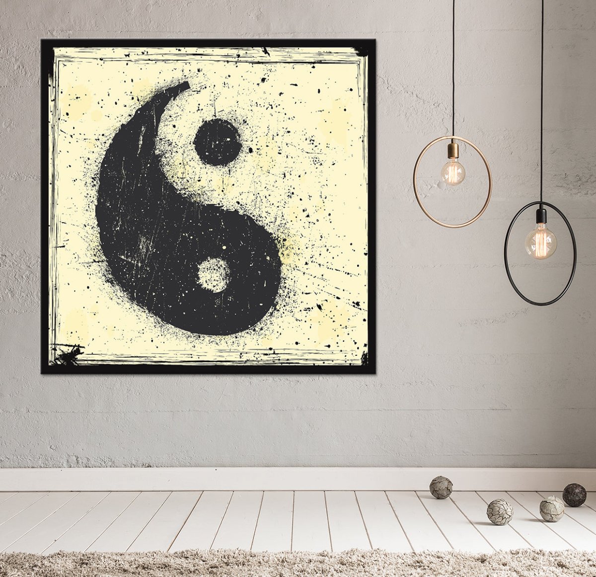 Yin Yang Chinese Canvas Wall Art, Harmony & Balance Symbol