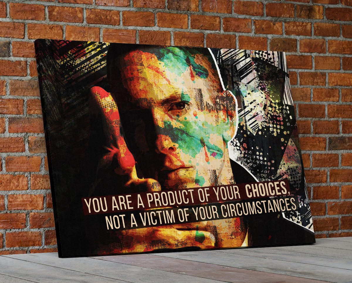You Are A Product Of Your Choices, Abstract Canvas Wall Art Music Motivational Quote
