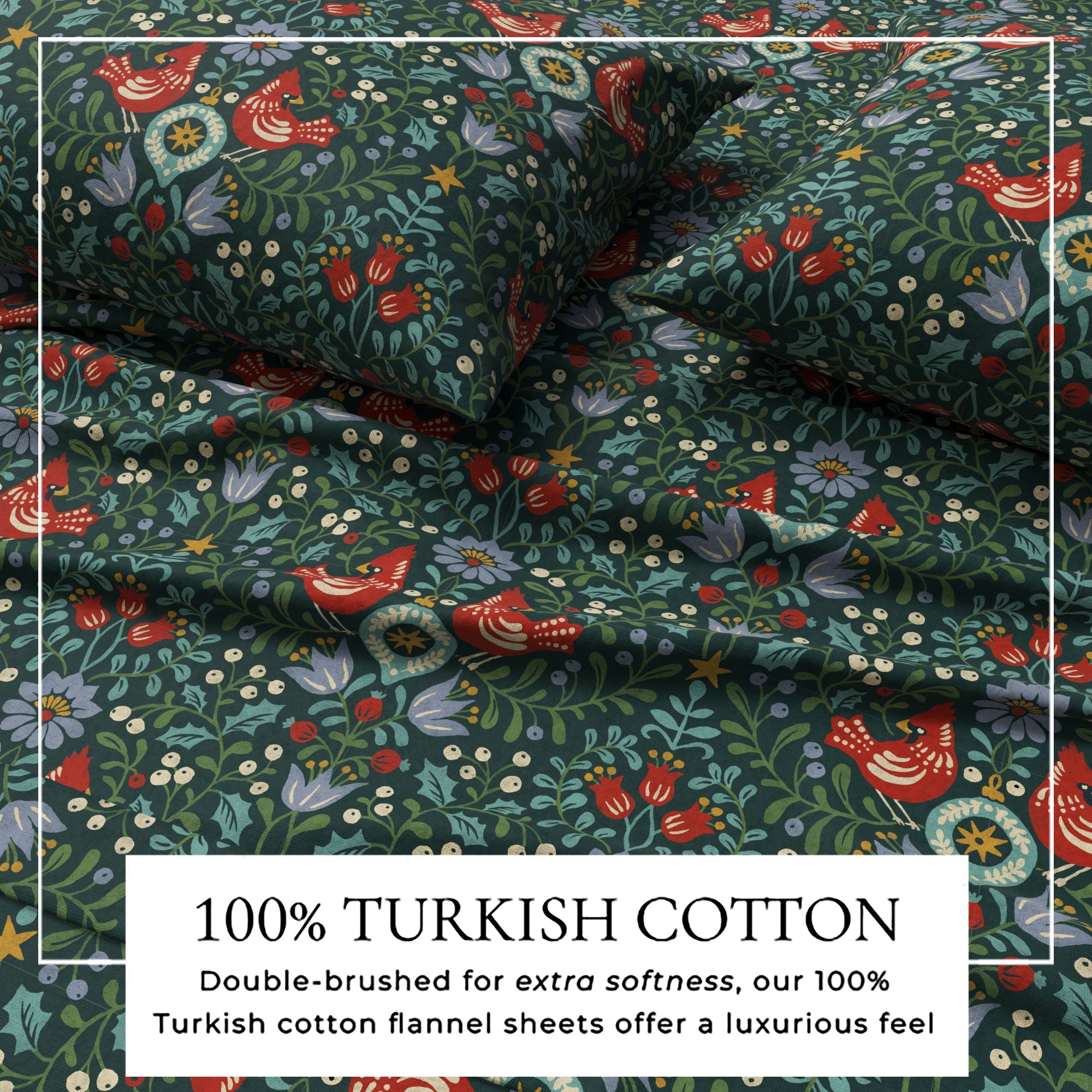 Turkish Cotton Flannel Sheet Set - Elevated Holiday Collection