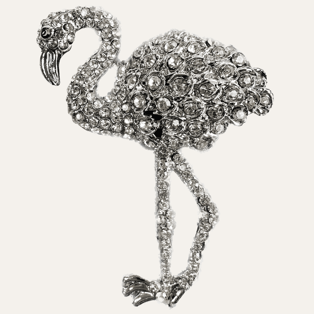 Tropical Charm – Napkin Rings in Silver Flamingo Design, Artistic Decorative Dining Table Accent