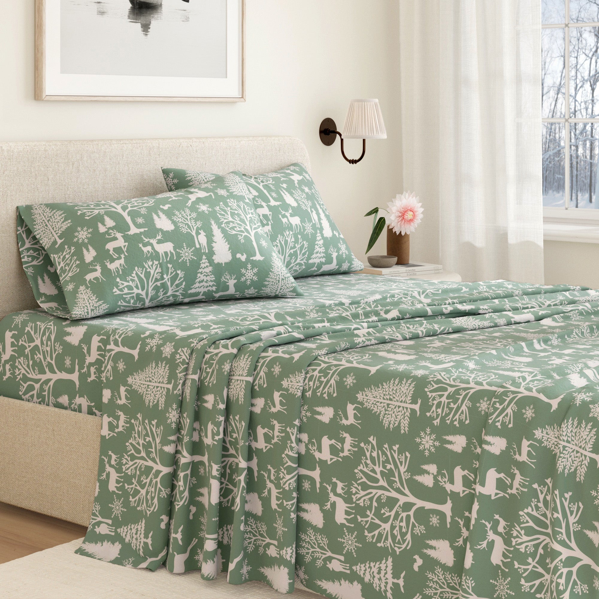 4-Piece Turkish Cotton Flannel Sheet - Lakeview Collection