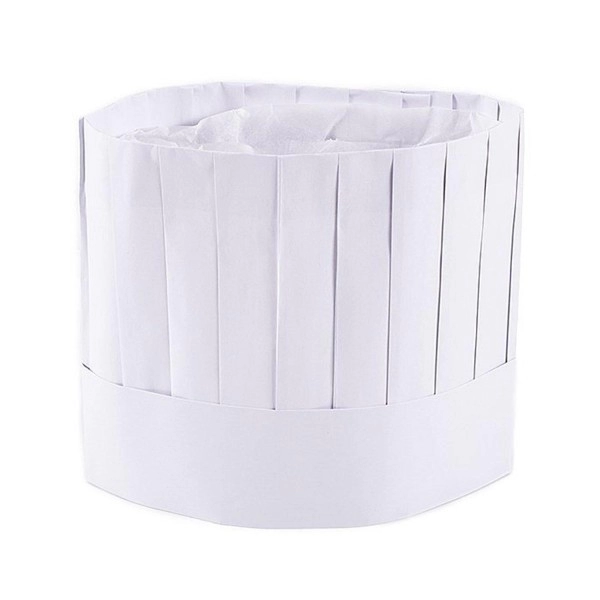 Tytroy Disposable Kitchen Cook Chef Hat Cap, 9-Inch (White (10 Hats))