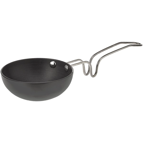 Eris Hard Anodized Mini Fry Pan/Tadka Pan, Black, 4.75