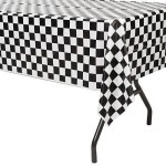 Tytroy 2pc Checkered Racing Table Cover Reusable Flag Table Cover 54