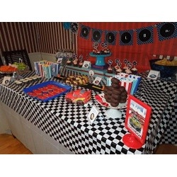 Tytroy 2pc Checkered Racing Table Cover Reusable Flag Table Cover 54