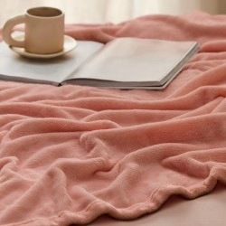 Bedsure Fleece Blankets King Size Coral Pink - Bed Blanket Soft Lightweight Plush Microfiber, 108X90 Inches